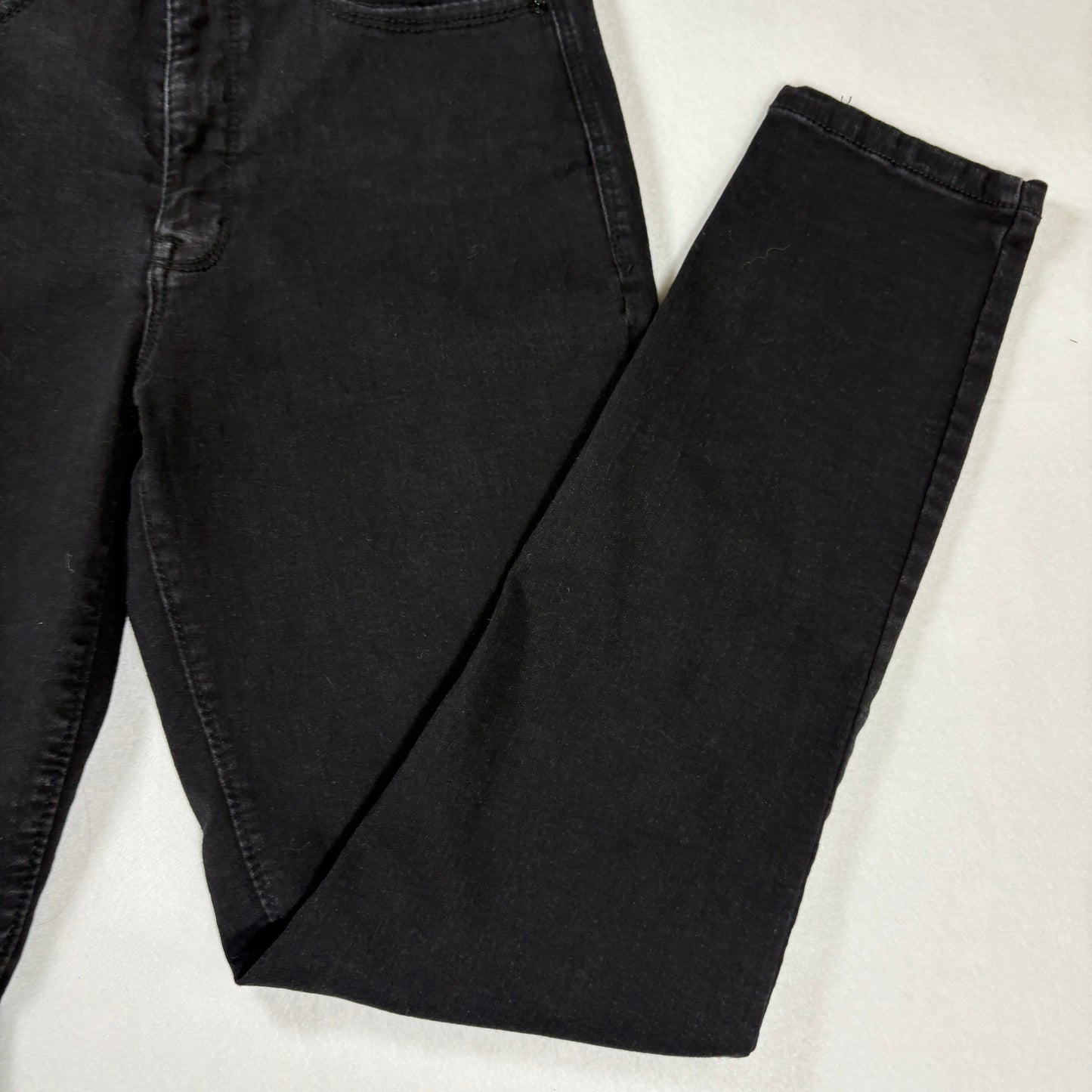 Curve Appeal Essential Skinny Black Jeans Womens No Tag Baggy Fit 32x27 Stretch