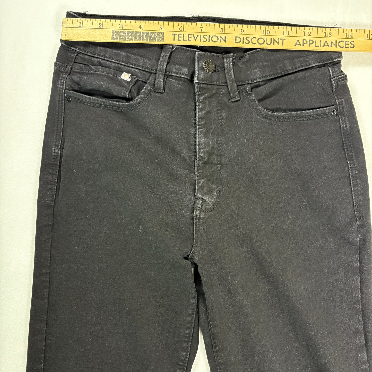 Curve Appeal Essential Skinny Black Jeans Womens No Tag Baggy Fit 32x27 Stretch