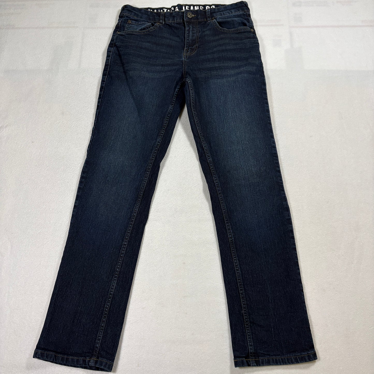 Nautica Jeans Company Womens 16 Dark Wash Denim Stretch Straight Classic Fit Pants