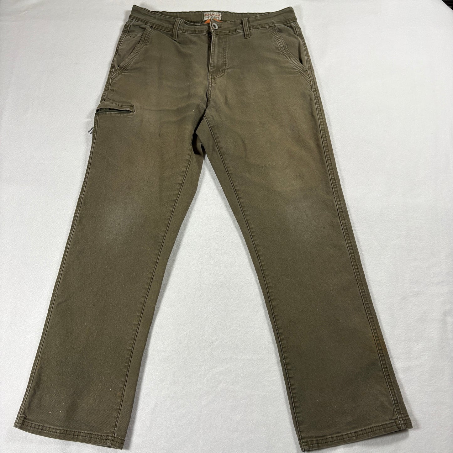 Weatherproof Vintage Pants Mens 32X30 Relaxed Fit Olive Green Workwear 90s Cargo
