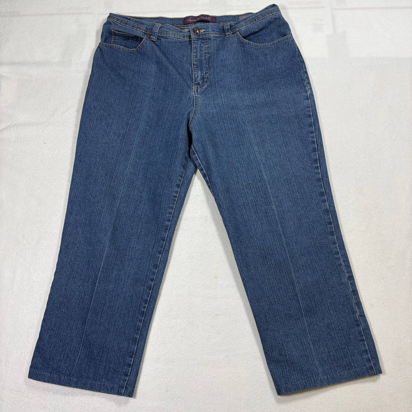 Gloria Vanderbilt Jeans Womens 16 Blue Denim Straight Leg Classic Mid Rise
