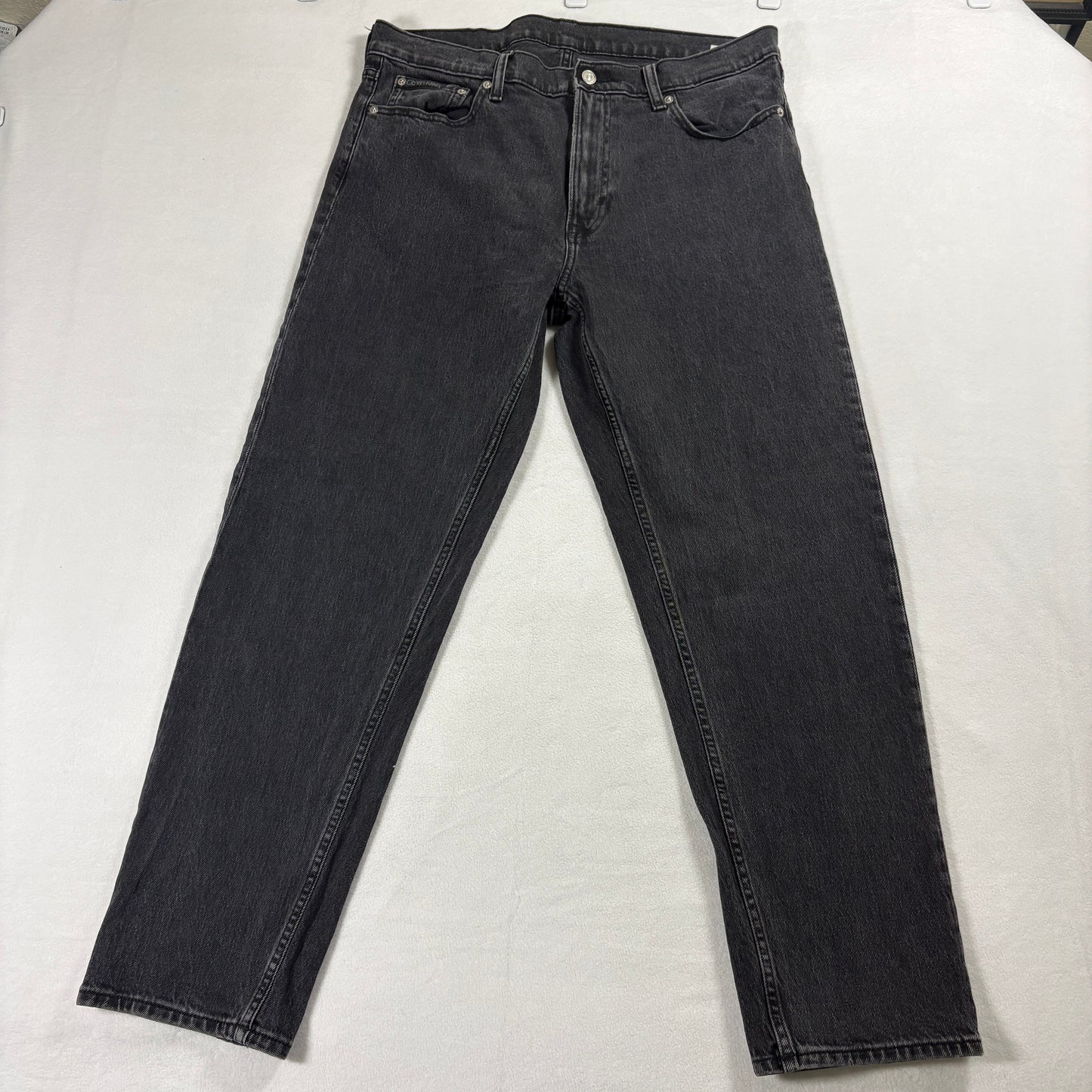 Calvin Klein Jeans Mens W30 L32 Black Classic Taper Vintage 90s Denim Streetwear