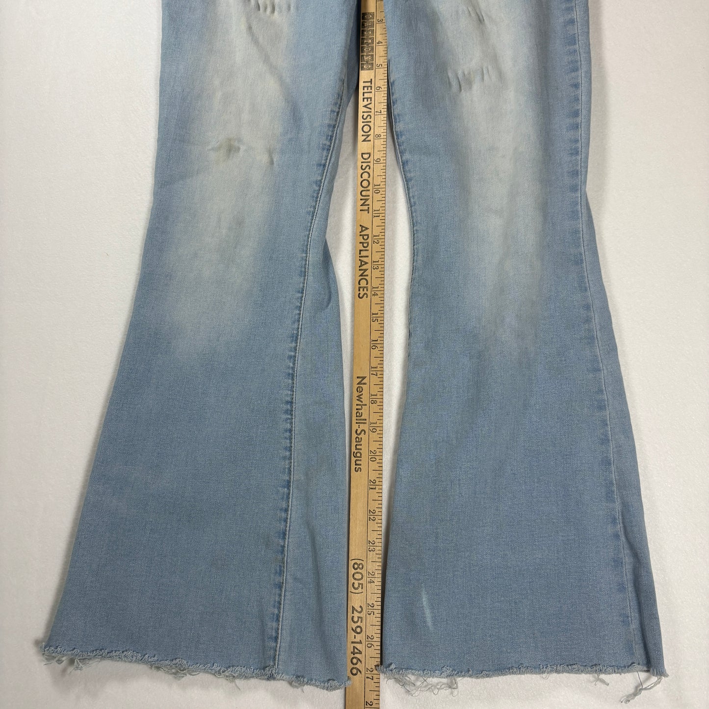 YMI Jeans Women’s Light Wash Denim Distressed Raw Hem Baggy Straight Leg