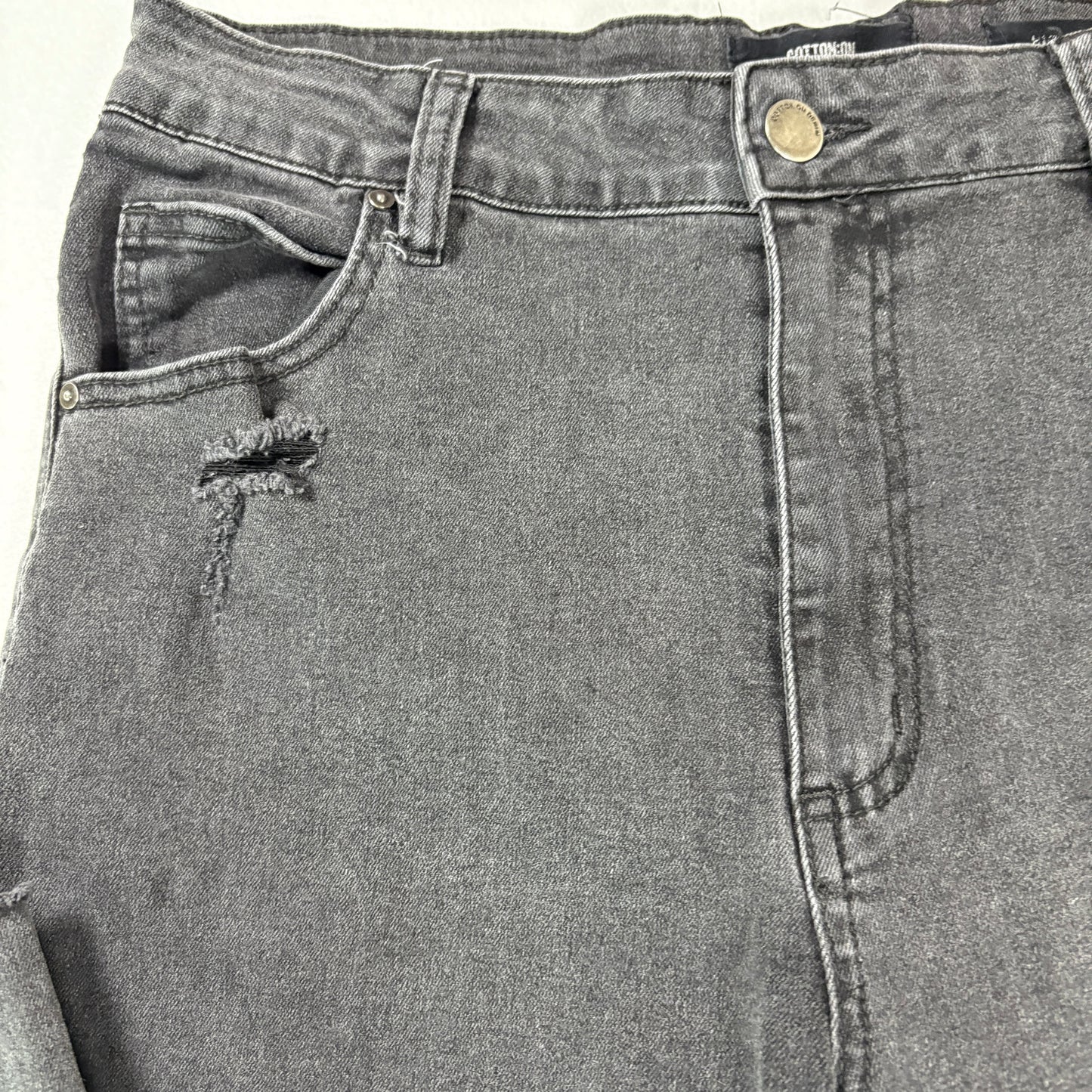 Cotton On Jeans Women’s 10 US Black High Rise Skinny Distressed Raw Hem