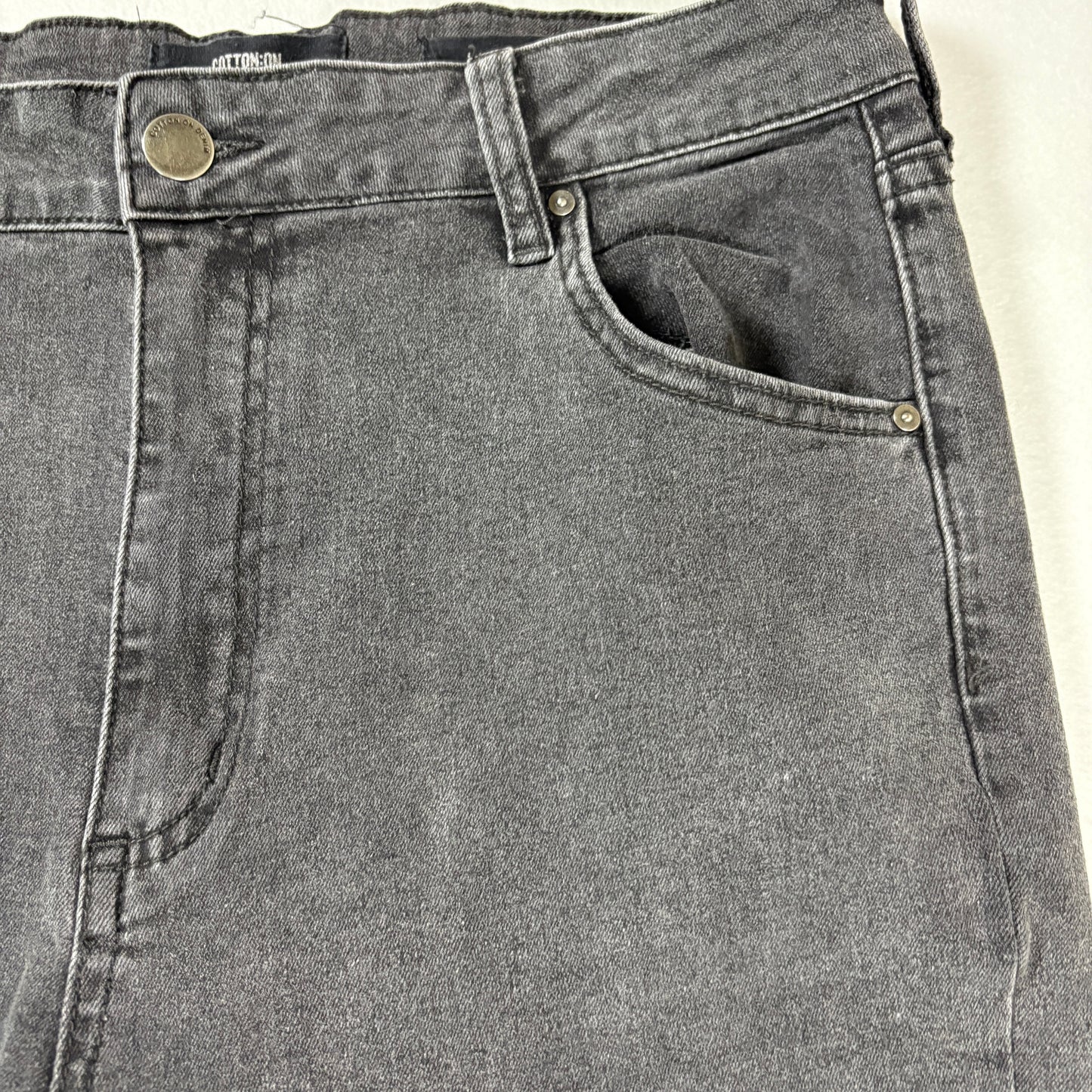Cotton On Jeans Women’s 10 US Black High Rise Skinny Distressed Raw Hem