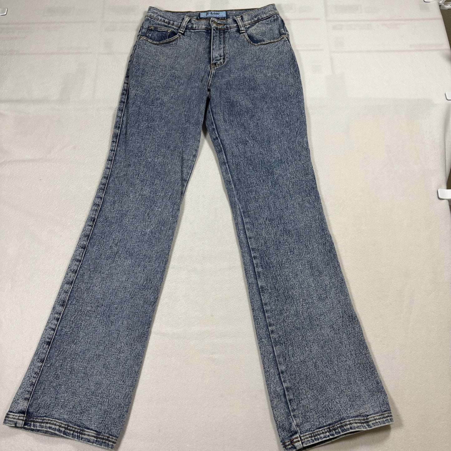 Jr-S.com Womens Jeans Size 3/4 High Rise Light Wash Bootcut Y2K Vintage Denim