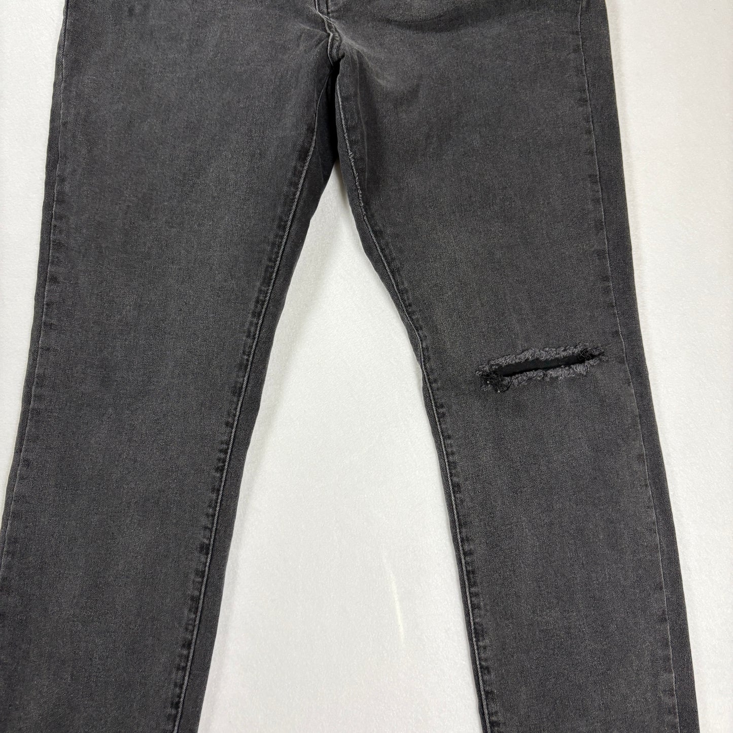 Cotton On Jeans Women’s 10 US Black High Rise Skinny Distressed Raw Hem