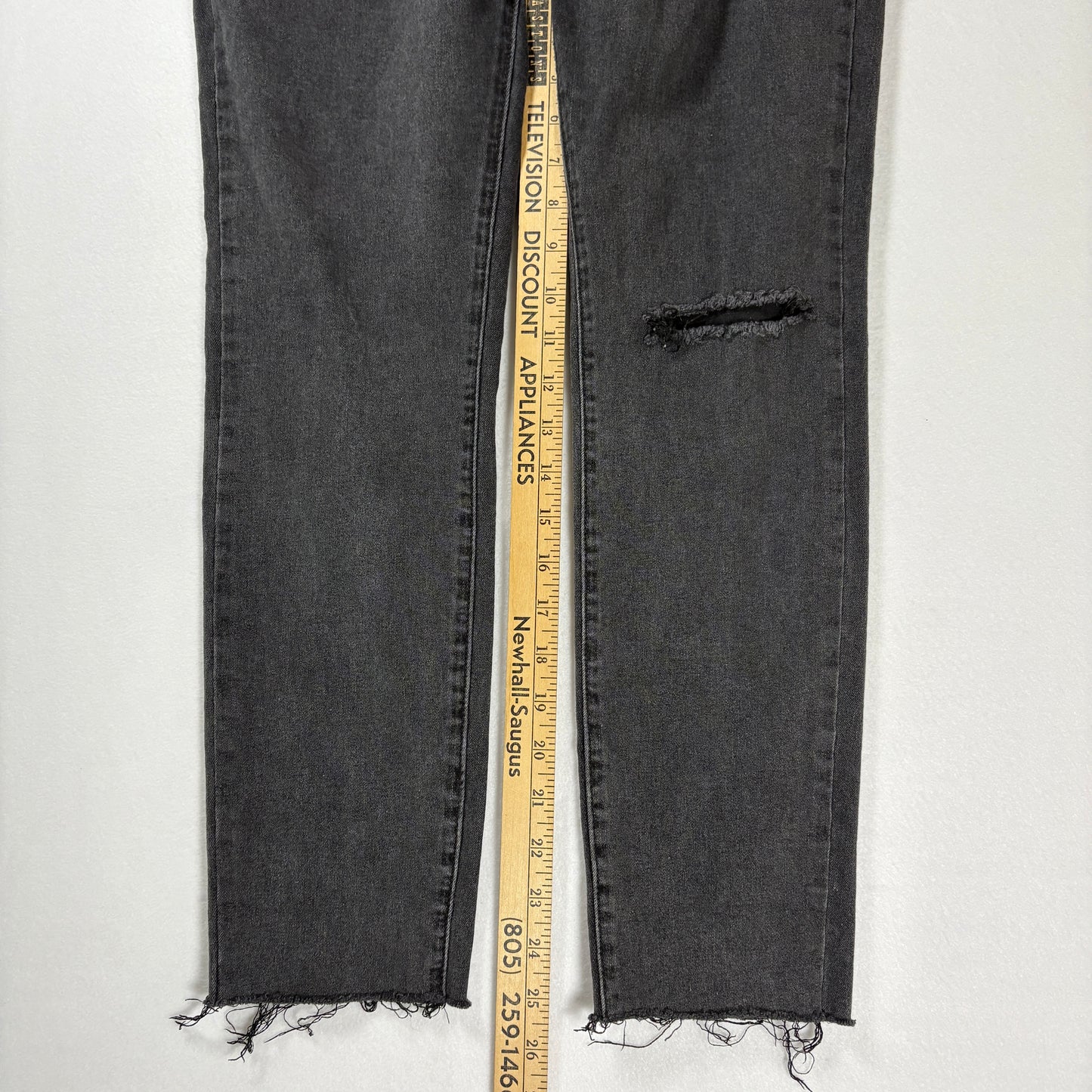 Cotton On Jeans Women’s 10 US Black High Rise Skinny Distressed Raw Hem