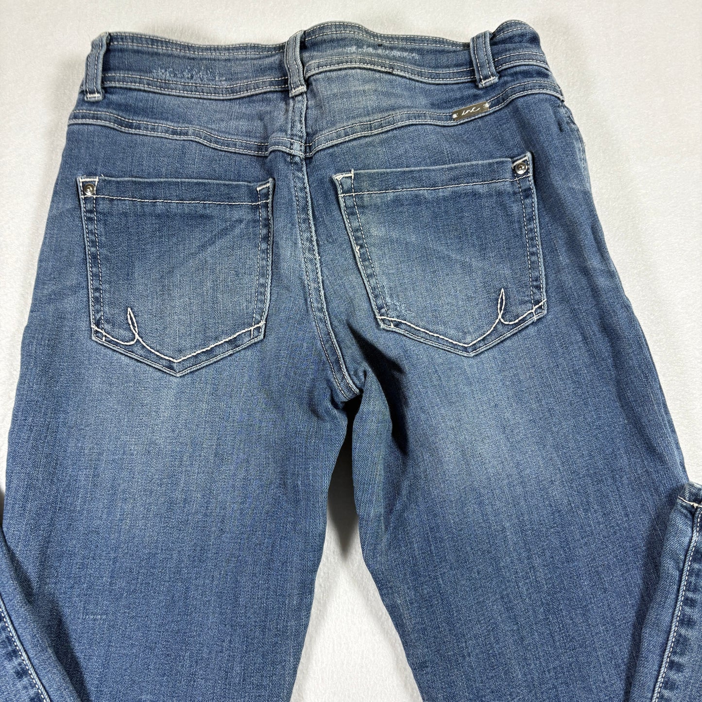 INC Womens Jeans 2 Blue Straight Leg Stretch Denim Mid Rise Vintage Y2K Classic
