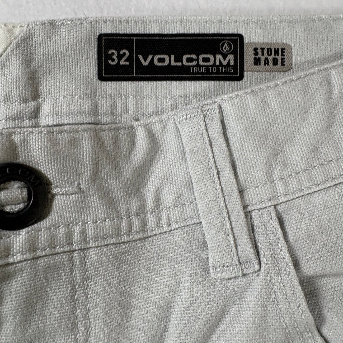 Volcom Pants Men’s 32 Gray Stone Made Straight Leg Casual Skate Baggy