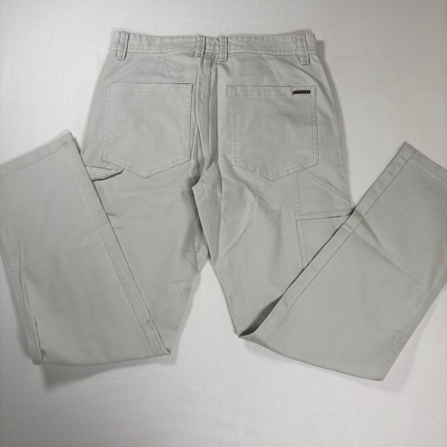 Volcom Pants Men’s 32 Gray Stone Made Straight Leg Casual Skate Baggy