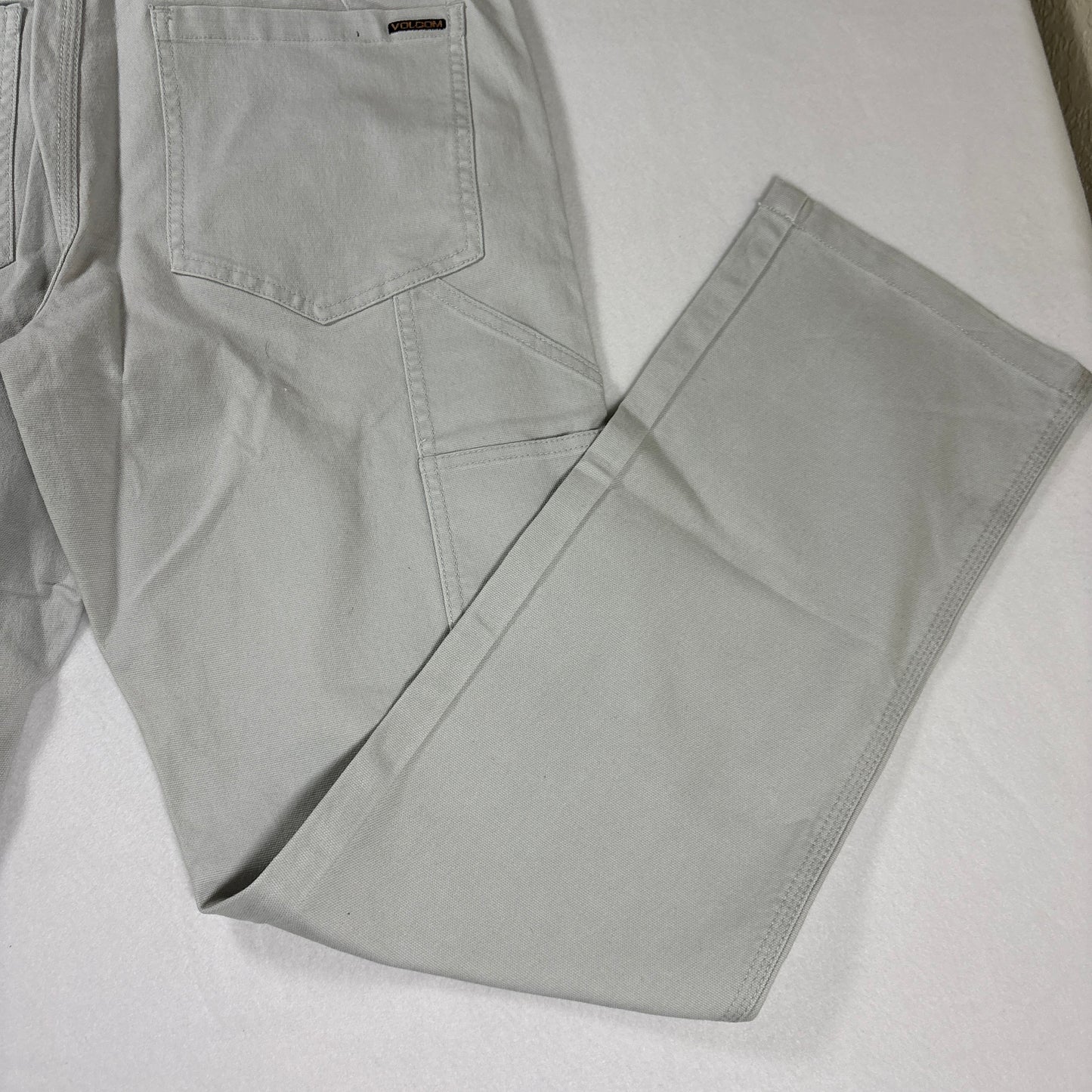 Volcom Pants Men’s 32 Gray Stone Made Straight Leg Casual Skate Baggy