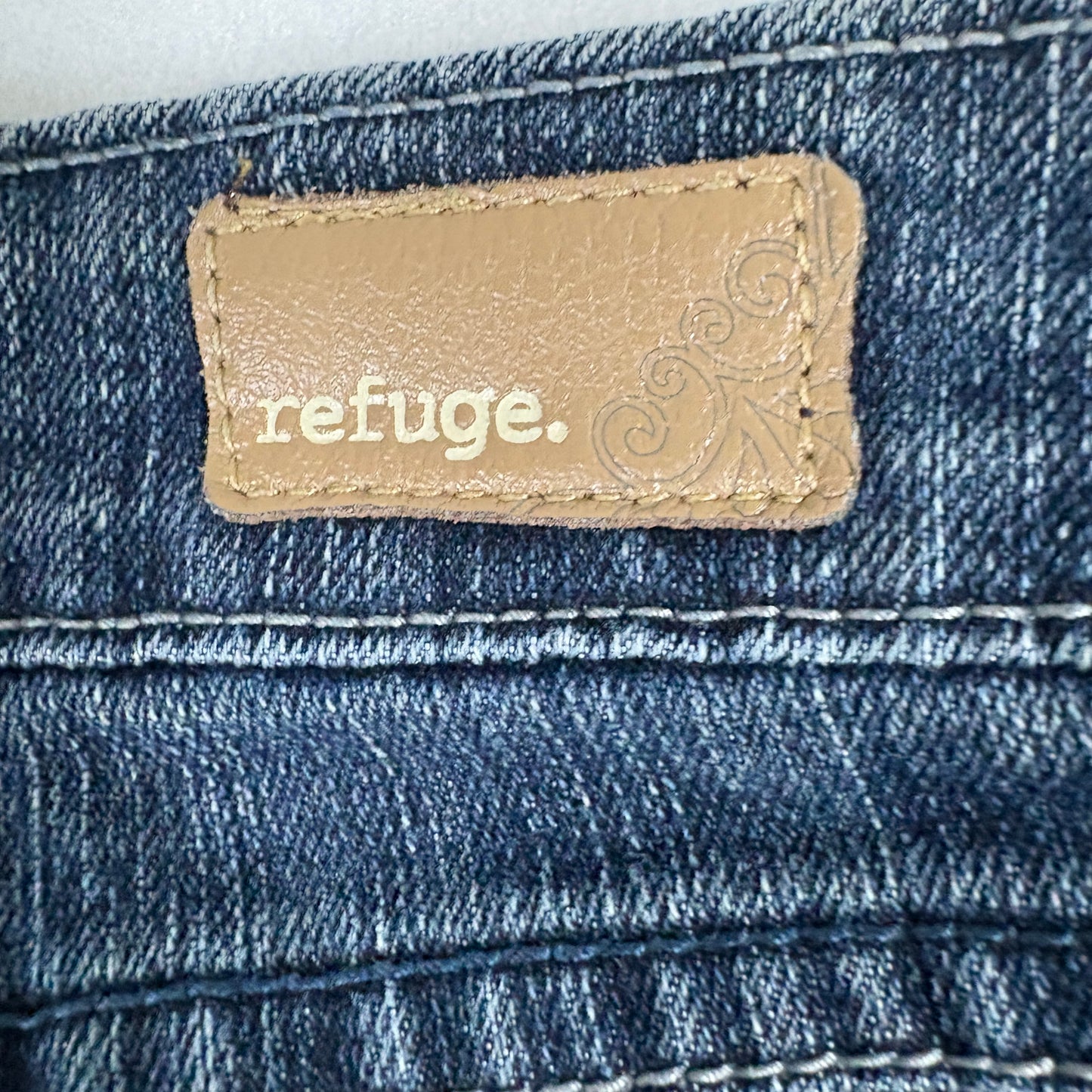 Refuge Womens Jeans 11 Blue Button Fly Y2K Vintage Grunge Stretch Bootcut Denim