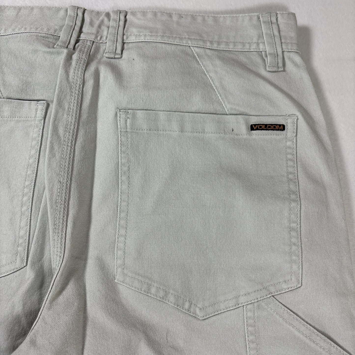 Volcom Pants Men’s 32 Gray Stone Made Straight Leg Casual Skate Baggy