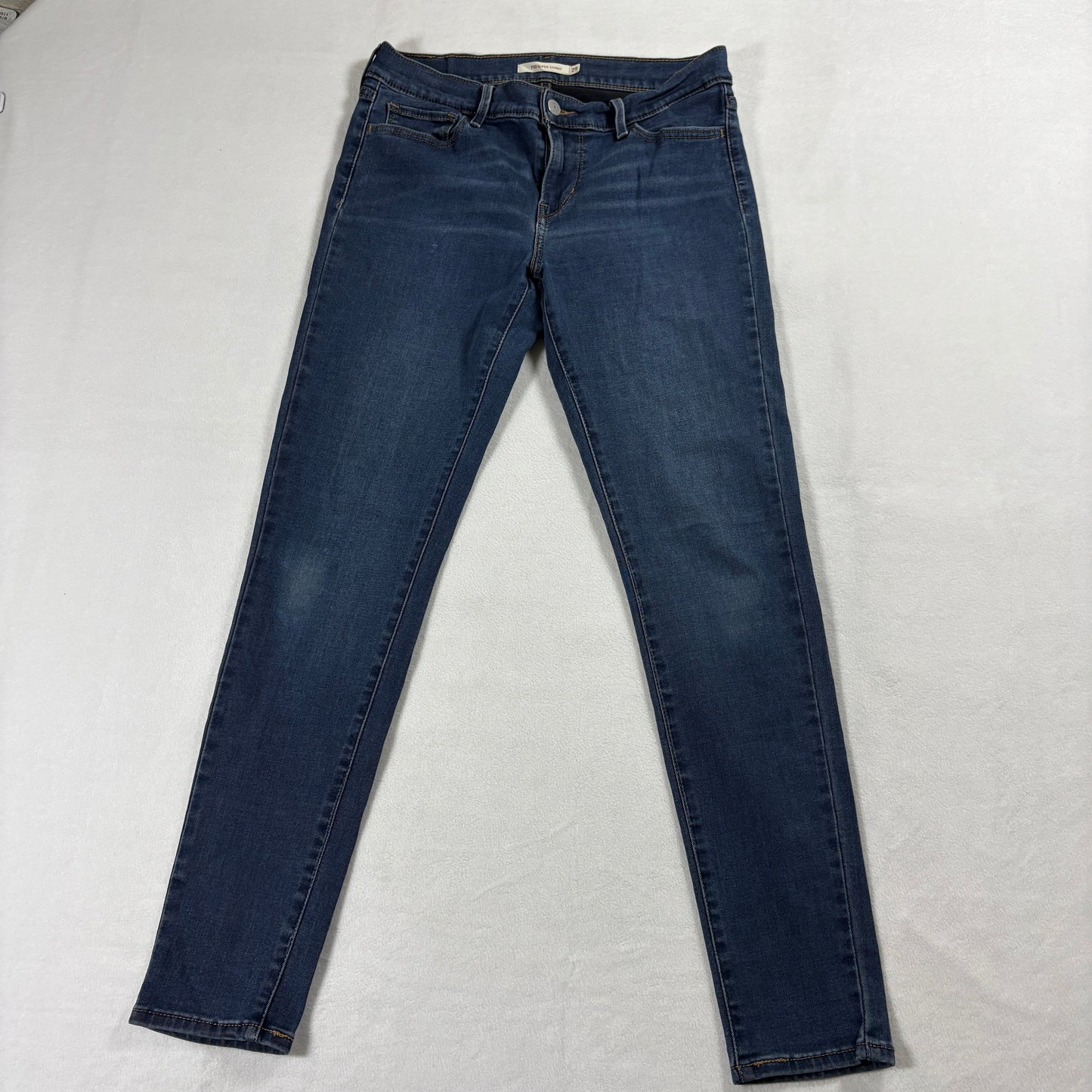 Levi's Jeans Womens 710 Super Skinny Size 29 Dark Wash Stretch Y2K Retro Denim !
