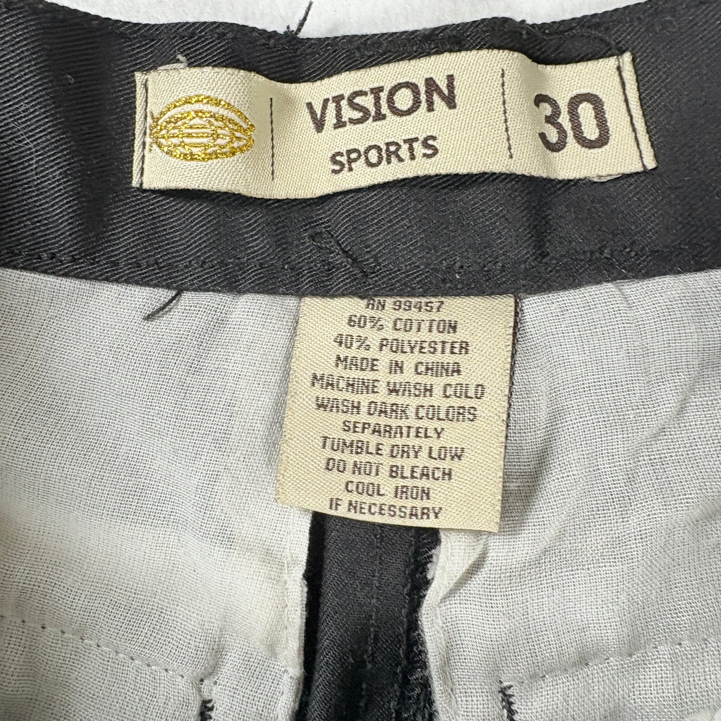 Vision Sports Men’s Cargo Shorts Black Size 30 Utility Pockets Casual