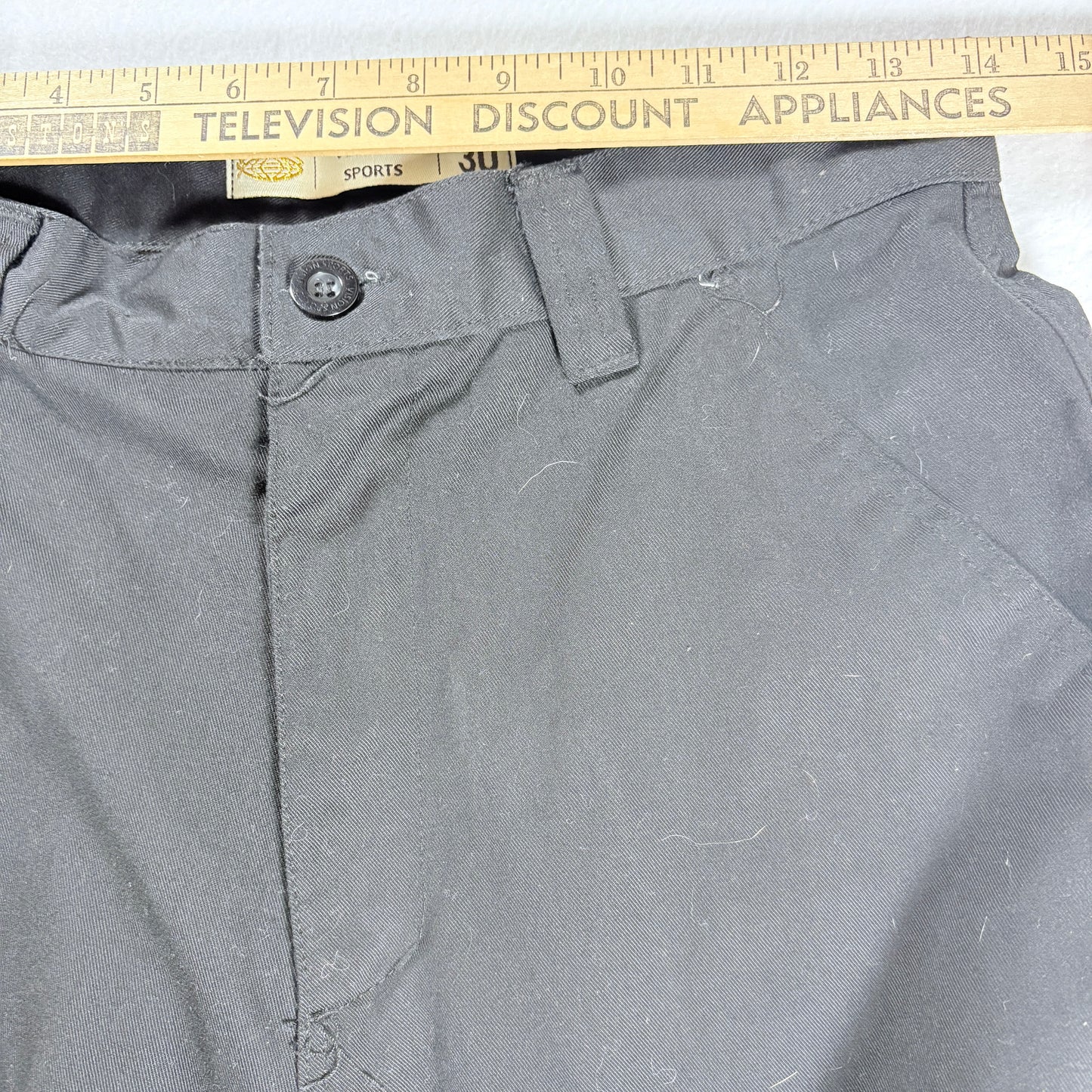 Vision Sports Men’s Cargo Shorts Black Size 30 Utility Pockets Casual