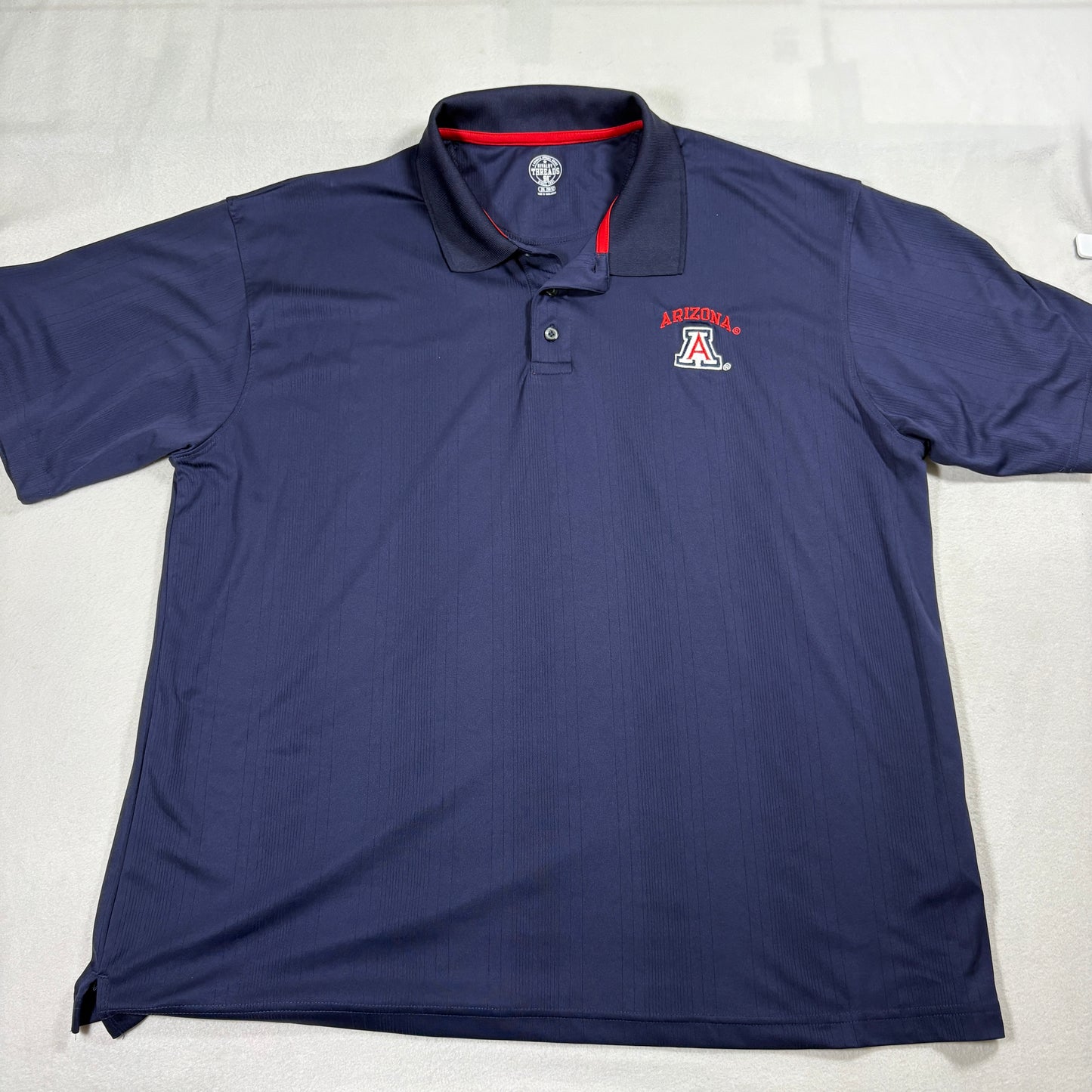 Arizona Wildcats Polo Shirt Mens 2XL Navy Rivalry Threads Golf Team Logo Top