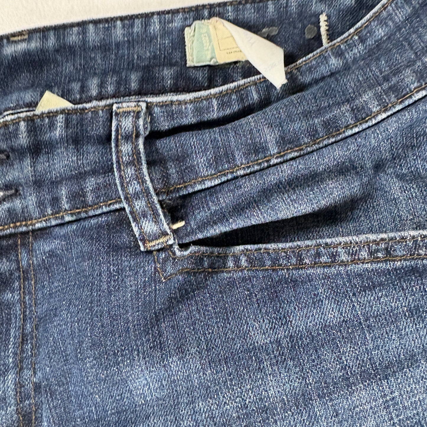 Women’s Blue Jeans Bootcut Flare Denim Pants Size 12A Dark Wash Stretch