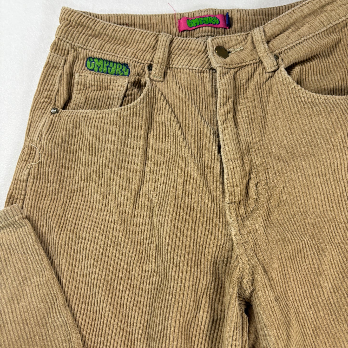 Empyre Corduroy Pants Tan Brown Baggy Retro Y2K Skater Style Casual