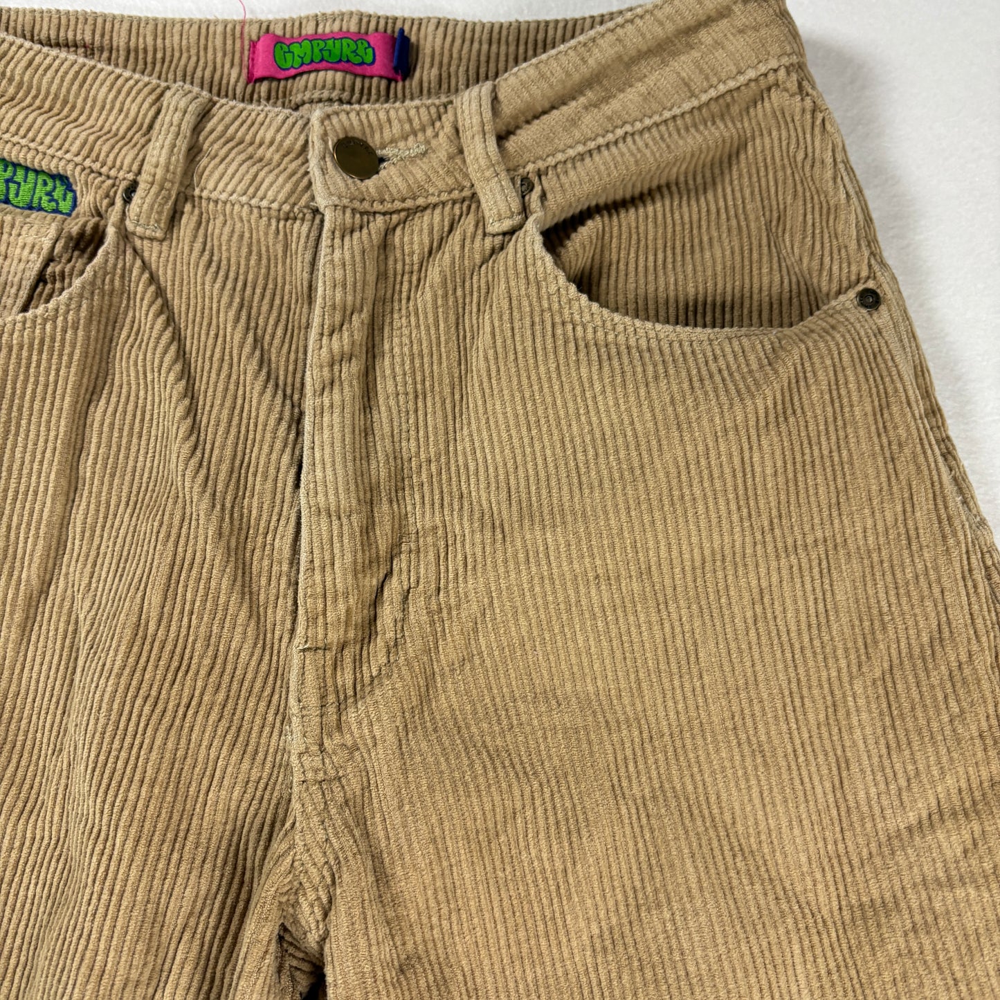 Empyre Corduroy Pants Tan Brown Baggy Retro Y2K Skater Style Casual