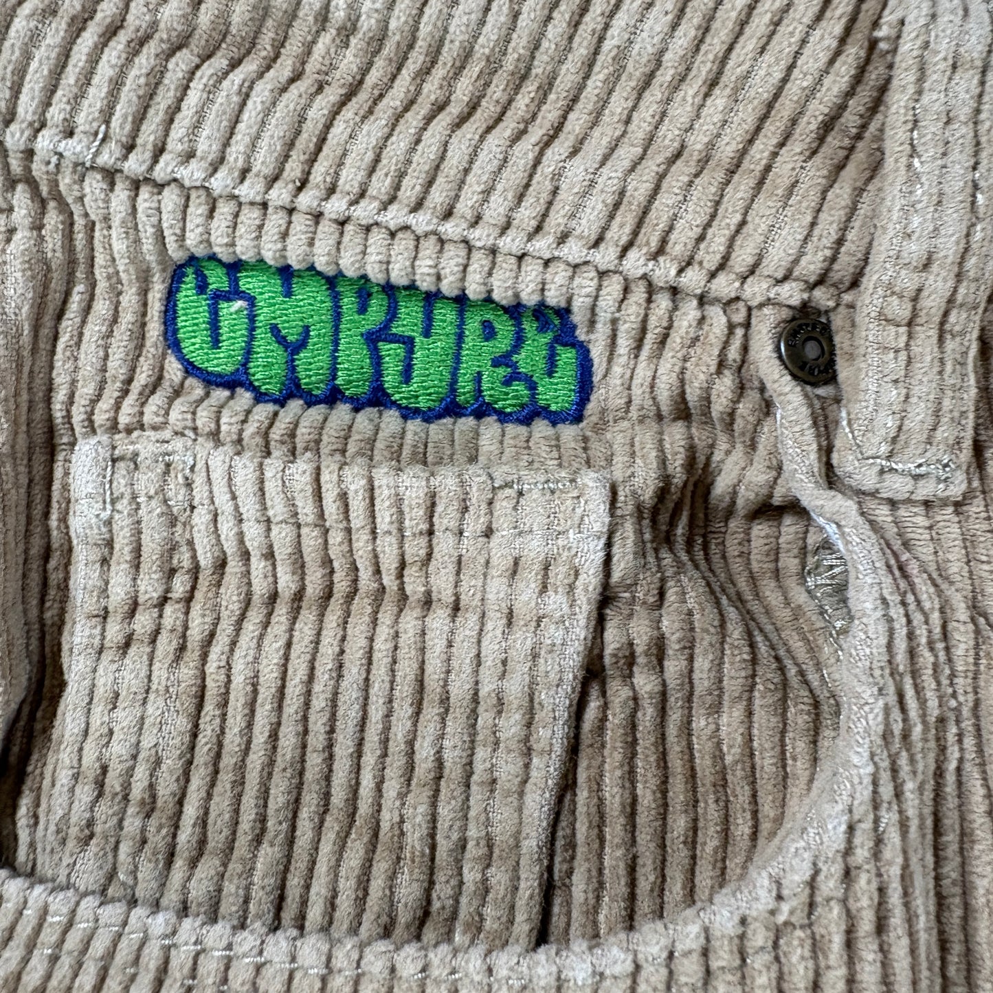 Empyre Corduroy Pants Tan Brown Baggy Retro Y2K Skater Style Casual