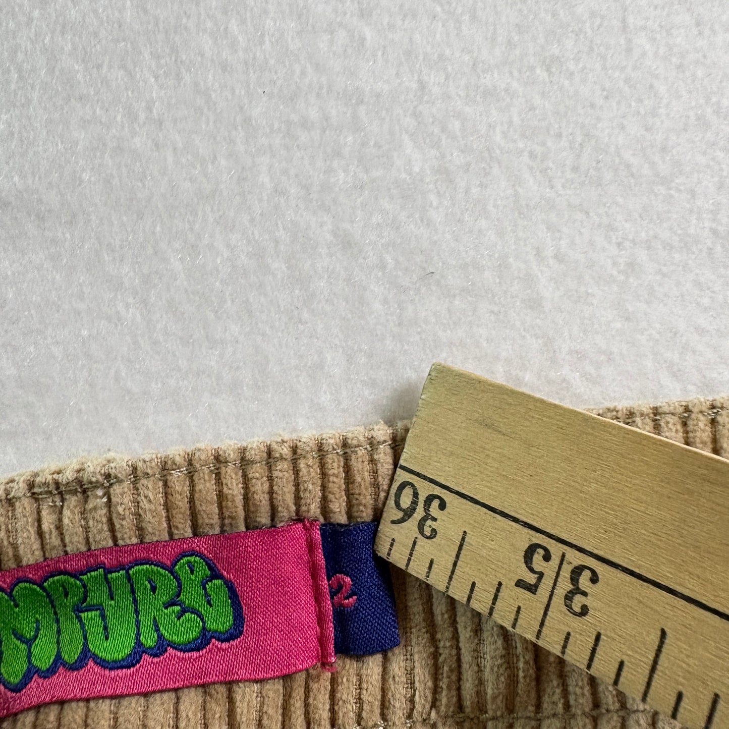 Empyre Corduroy Pants Tan Brown Baggy Retro Y2K Skater Style Casual