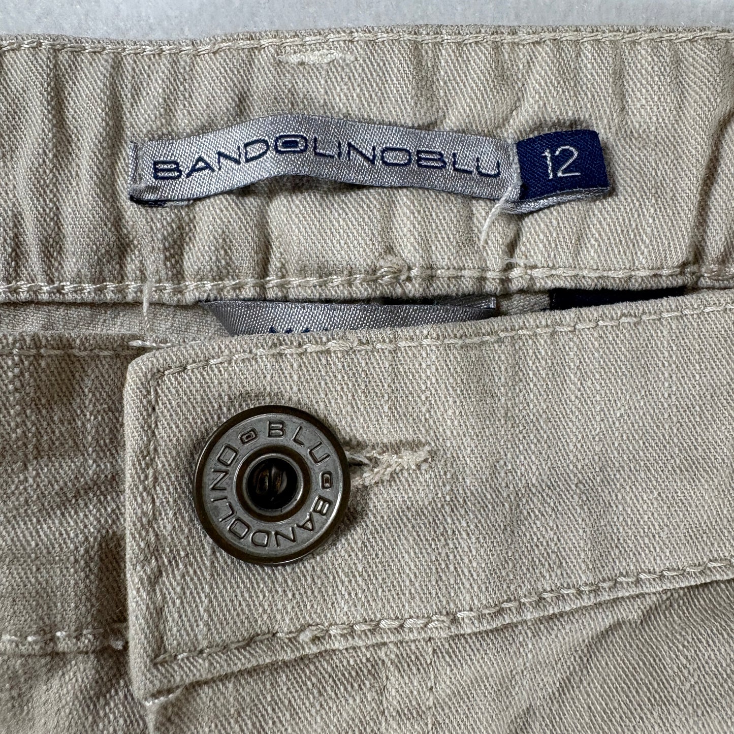 Bandolino Blu Jeans Women’s 12 Beige Khaki Straight Leg Casual Pants
