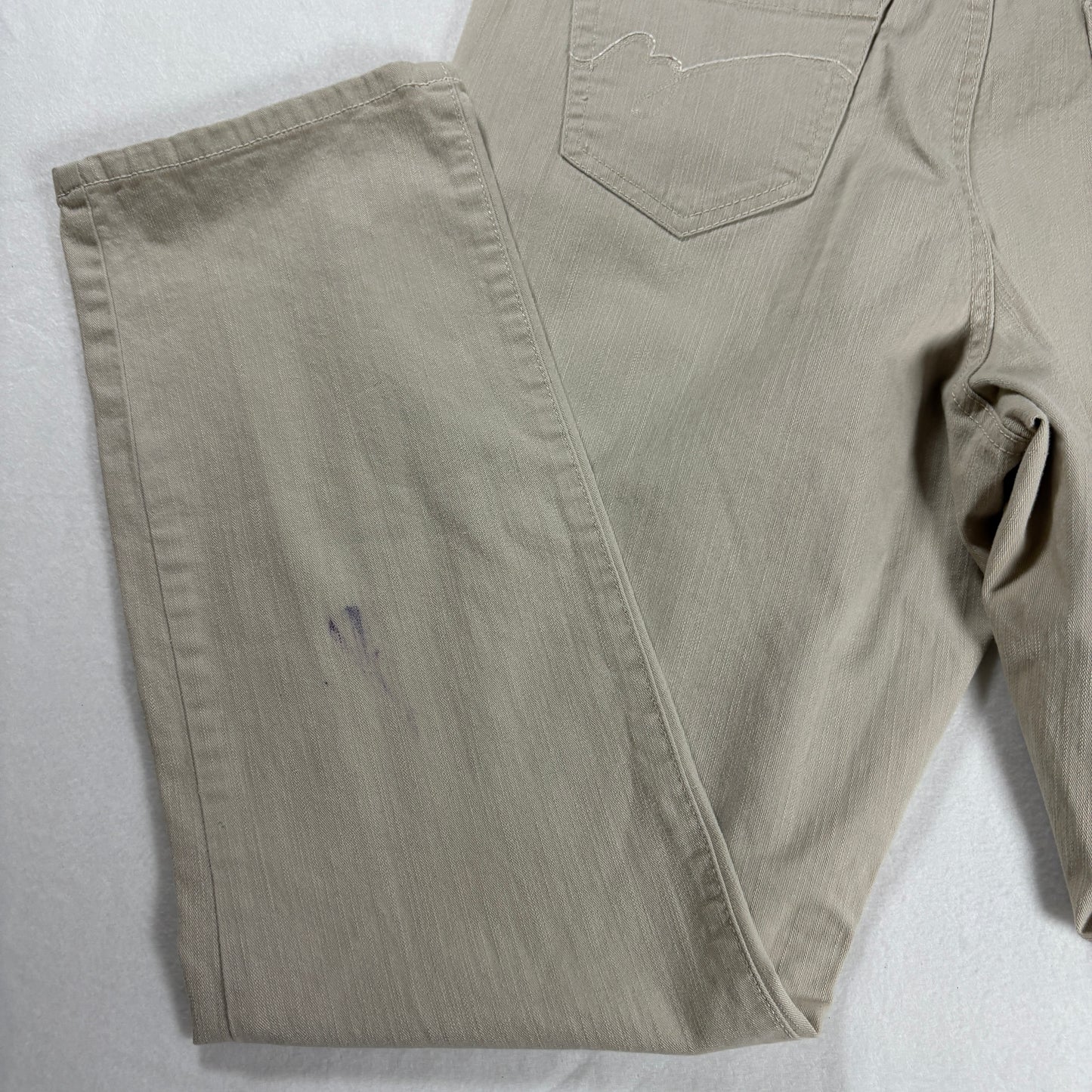 Bandolino Blu Jeans Women’s 12 Beige Khaki Straight Leg Casual Pants