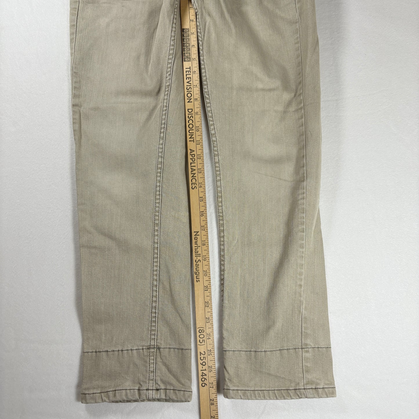 CCS Jeans Men’s 32x30 Beige Khaki Straight Leg Skate Pants Plaid Tr
