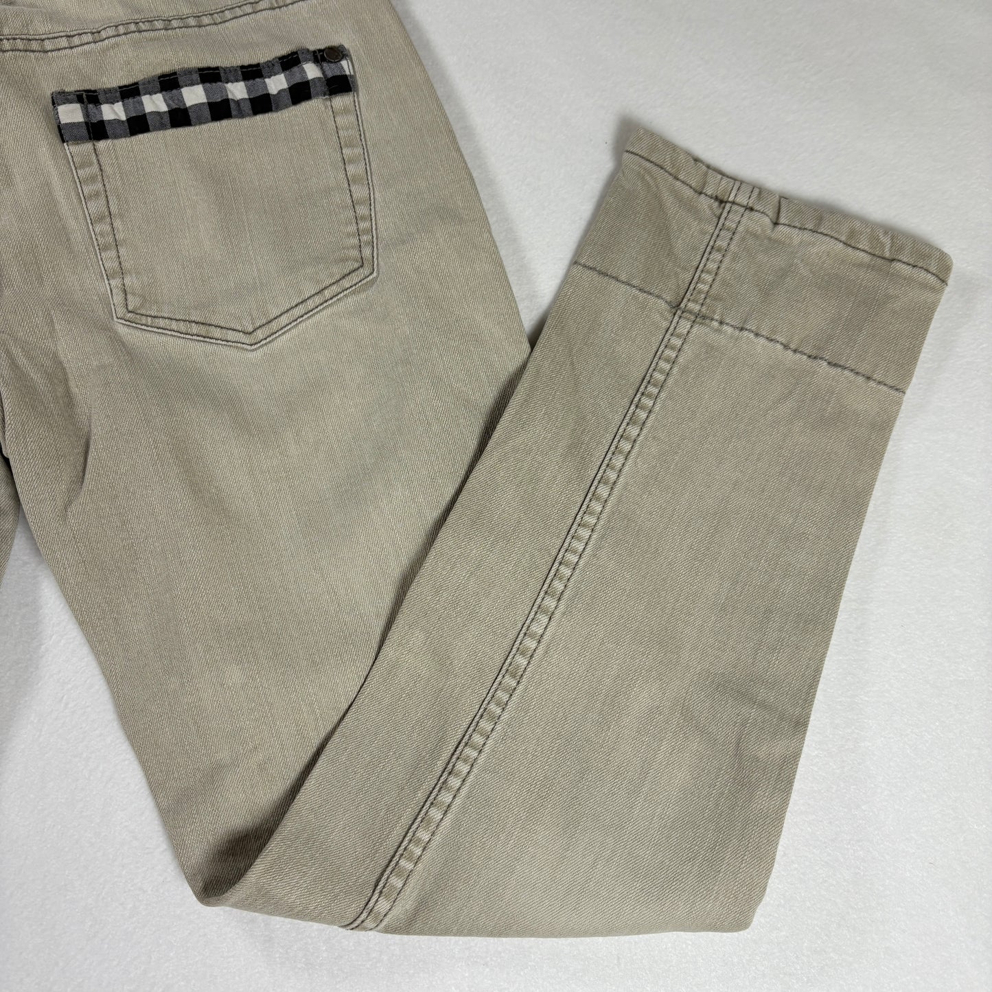 CCS Jeans Men’s 32x30 Beige Khaki Straight Leg Skate Pants Plaid Tr