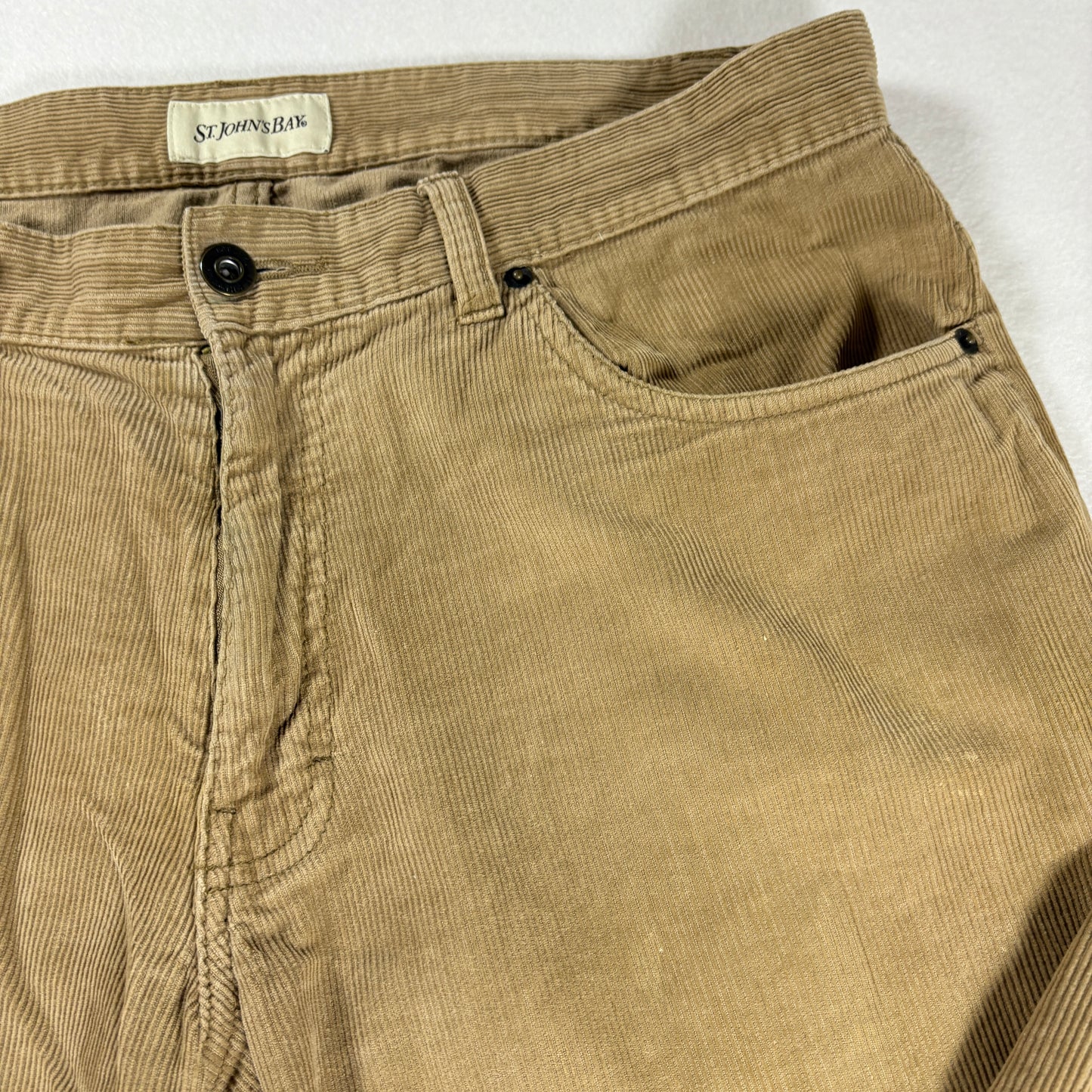 Branok Jeans Men’s 34x29 Tan Corduroy Baggy Straight Leg Pants Casual