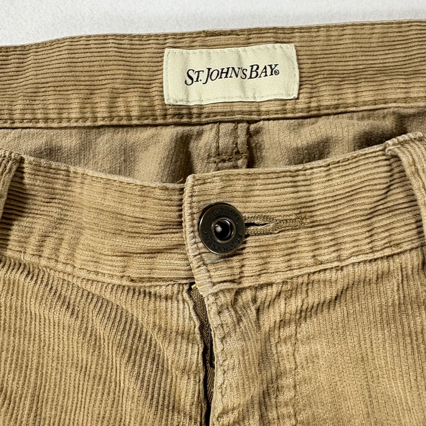 Branok Jeans Men’s 34x29 Tan Corduroy Baggy Straight Leg Pants Casual