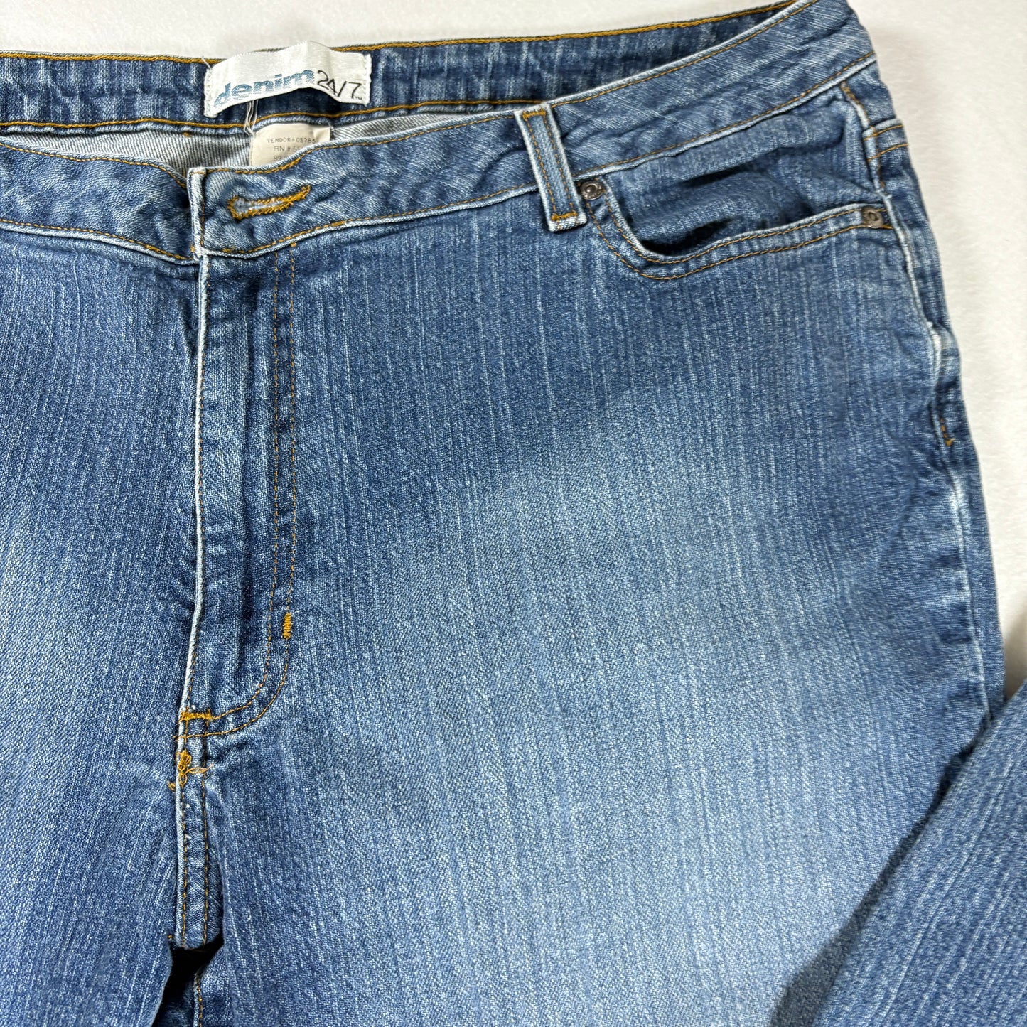 Denim 24/7 Jeans Women’s 18WP Bootcut Blue Stretch Cotton Spandex Plus Size