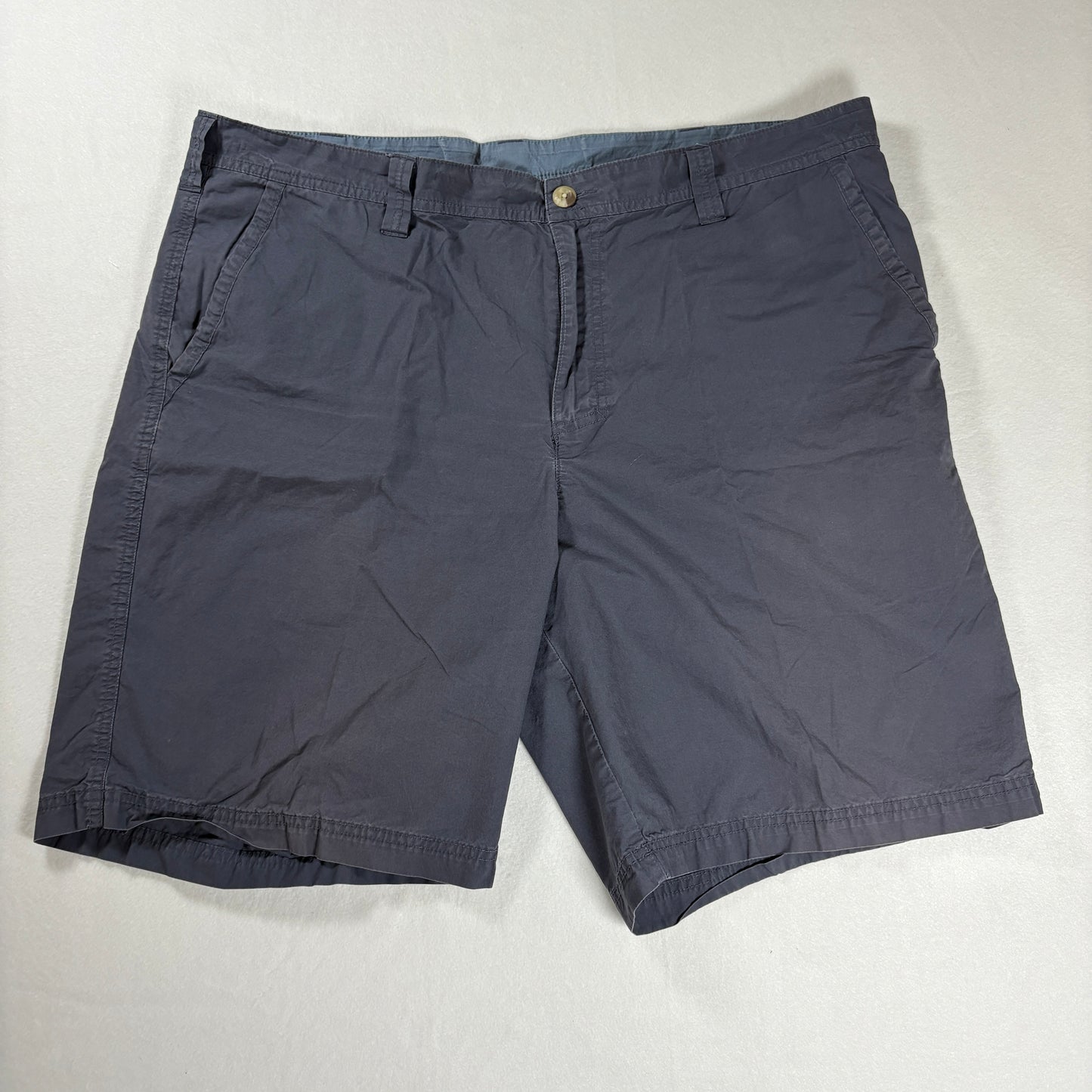 Columbia Shorts Men’s 40 Navy Blue Casual Outdoor Hiking Cotton Blend 10" Inseam