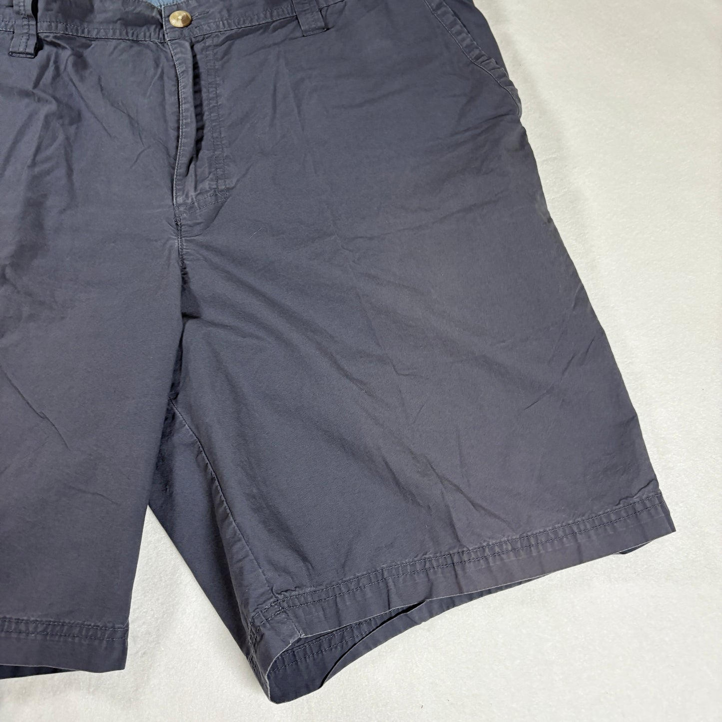 Columbia Shorts Men’s 40 Navy Blue Casual Outdoor Hiking Cotton Blend 10" Inseam