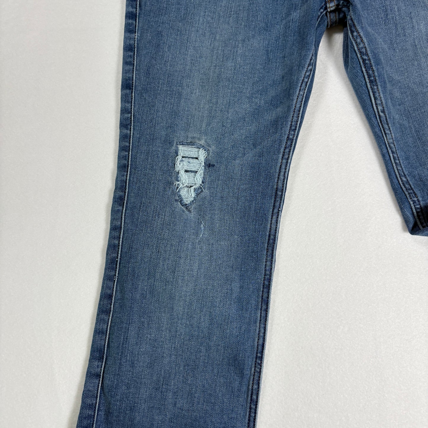 Abercrombie Kids Jeans 15/16 Blue Bootcut Distressed Stretch Denim Regular Fit