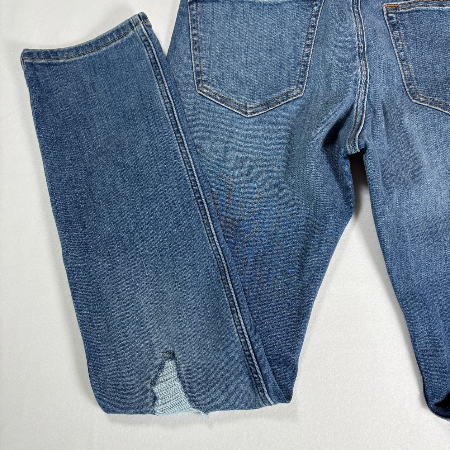 Abercrombie Kids Jeans 15/16 Blue Bootcut Distressed Stretch Denim Regular Fit
