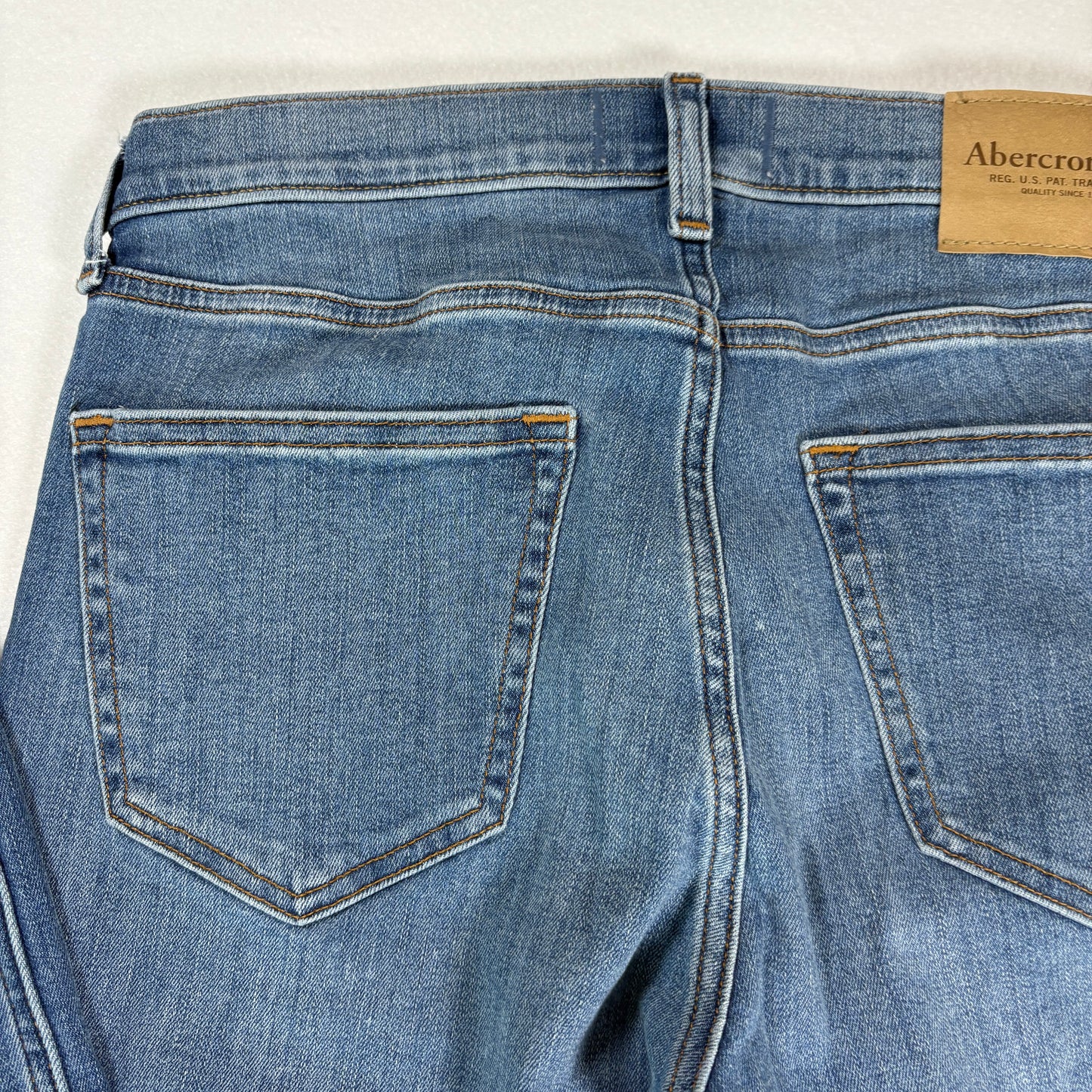 Abercrombie Kids Jeans 15/16 Blue Bootcut Distressed Stretch Denim Regular Fit