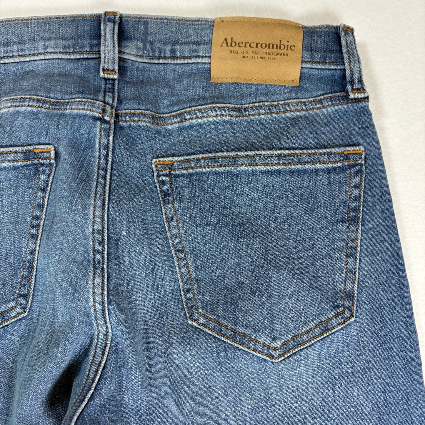 Abercrombie Kids Jeans 15/16 Blue Bootcut Distressed Stretch Denim Regular Fit