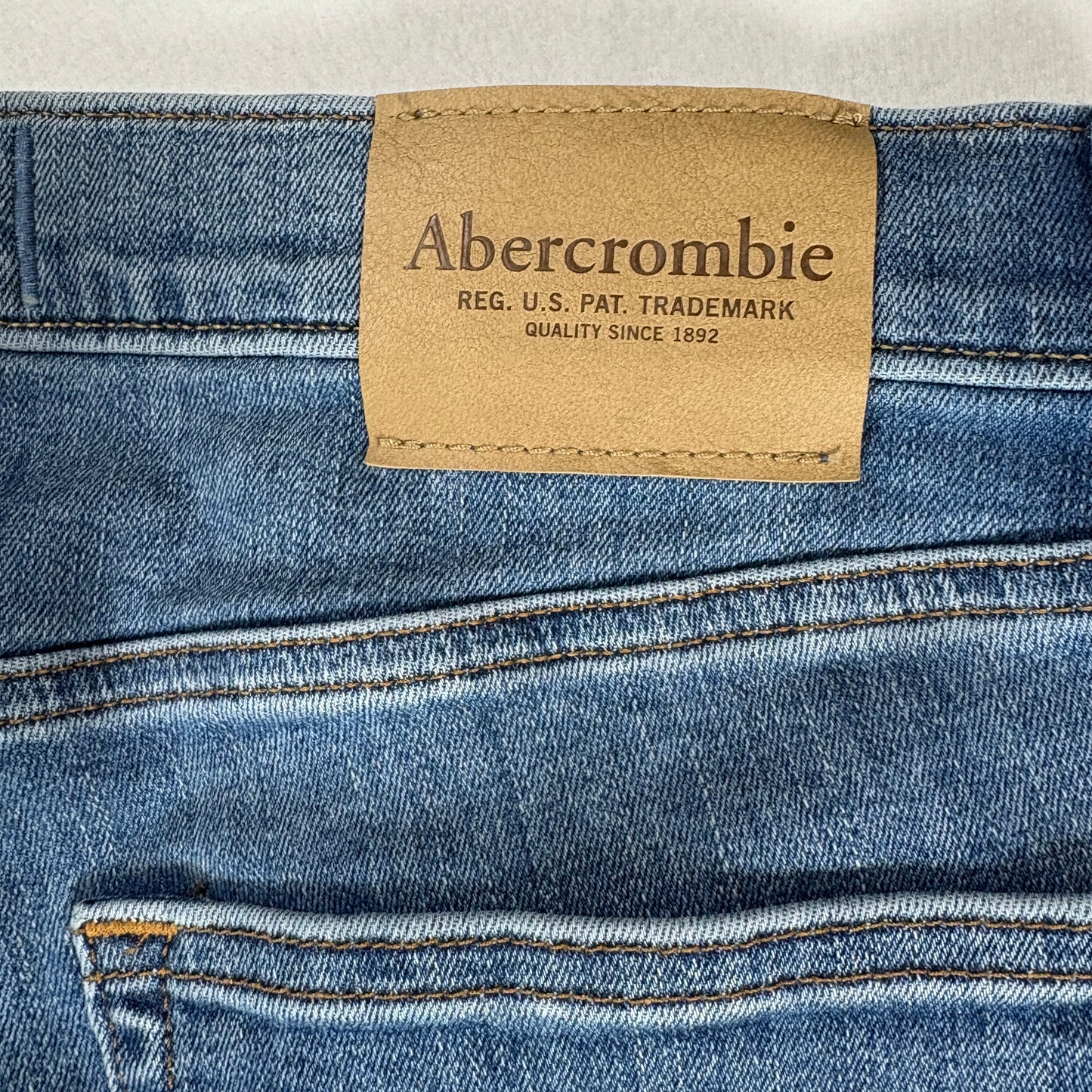 Abercrombie Kids Jeans 15/16 Blue Bootcut Distressed Stretch Denim Regular Fit