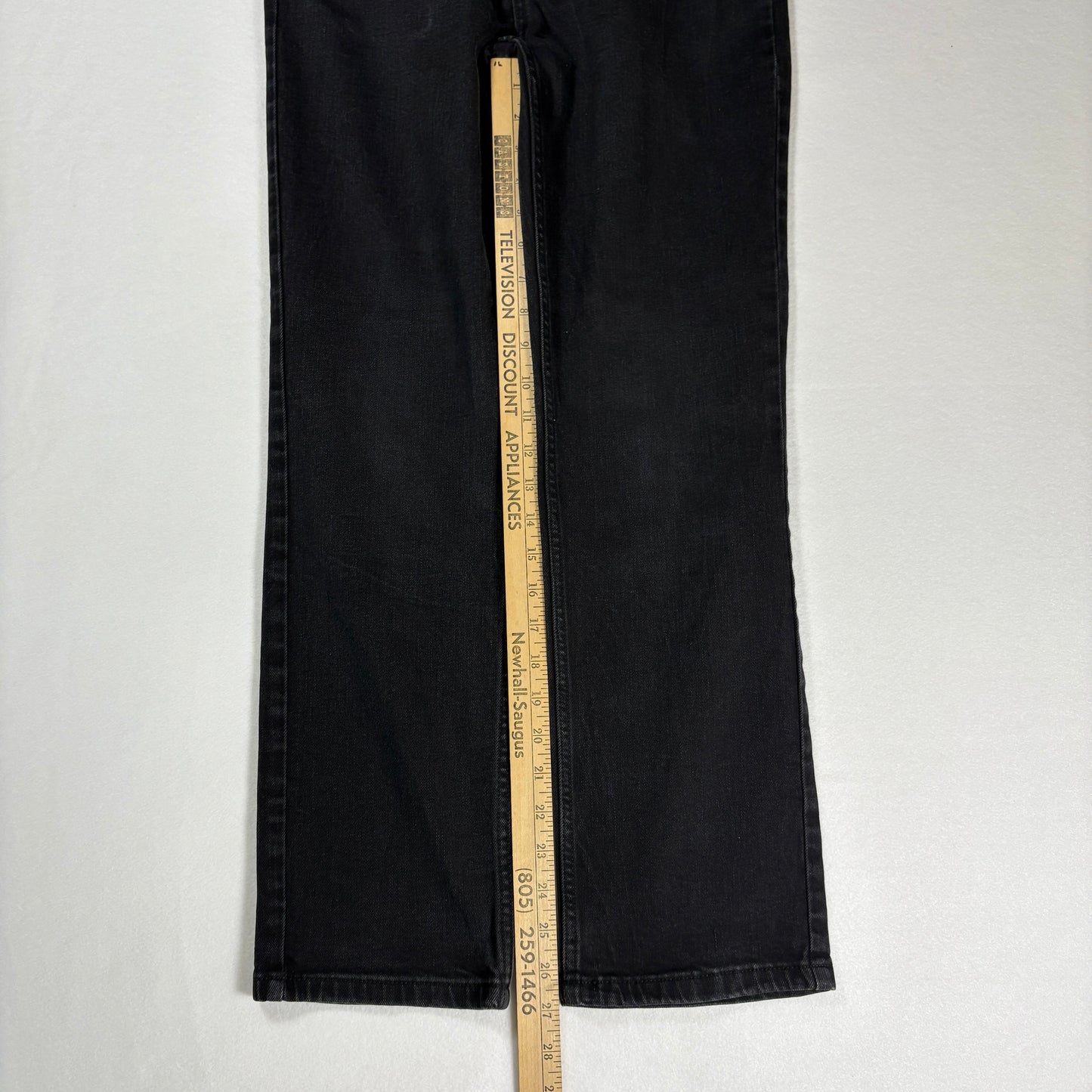 Wonder Nation Jeans Boys 16 Black Bootcut Straight Stretch Youth Denim Pants