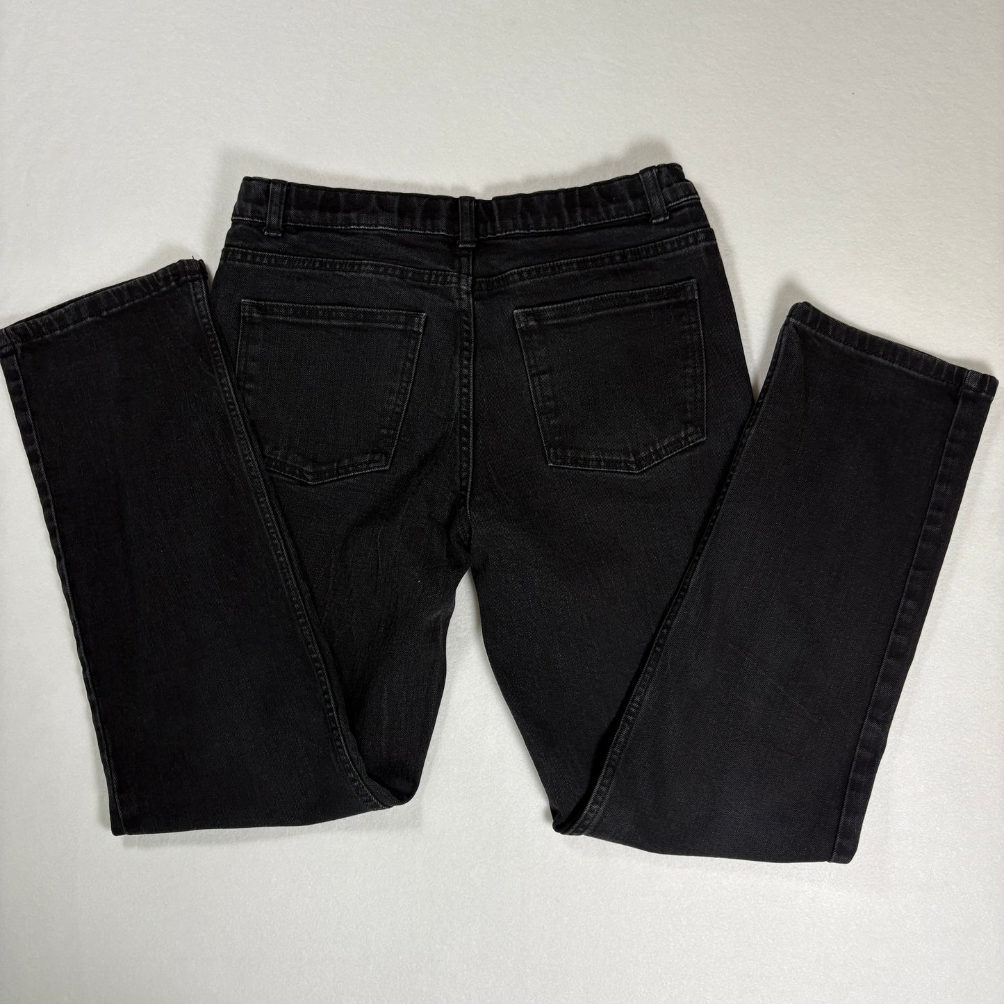 Wonder Nation Jeans Boys 16 Black Bootcut Straight Stretch Youth Denim Pants