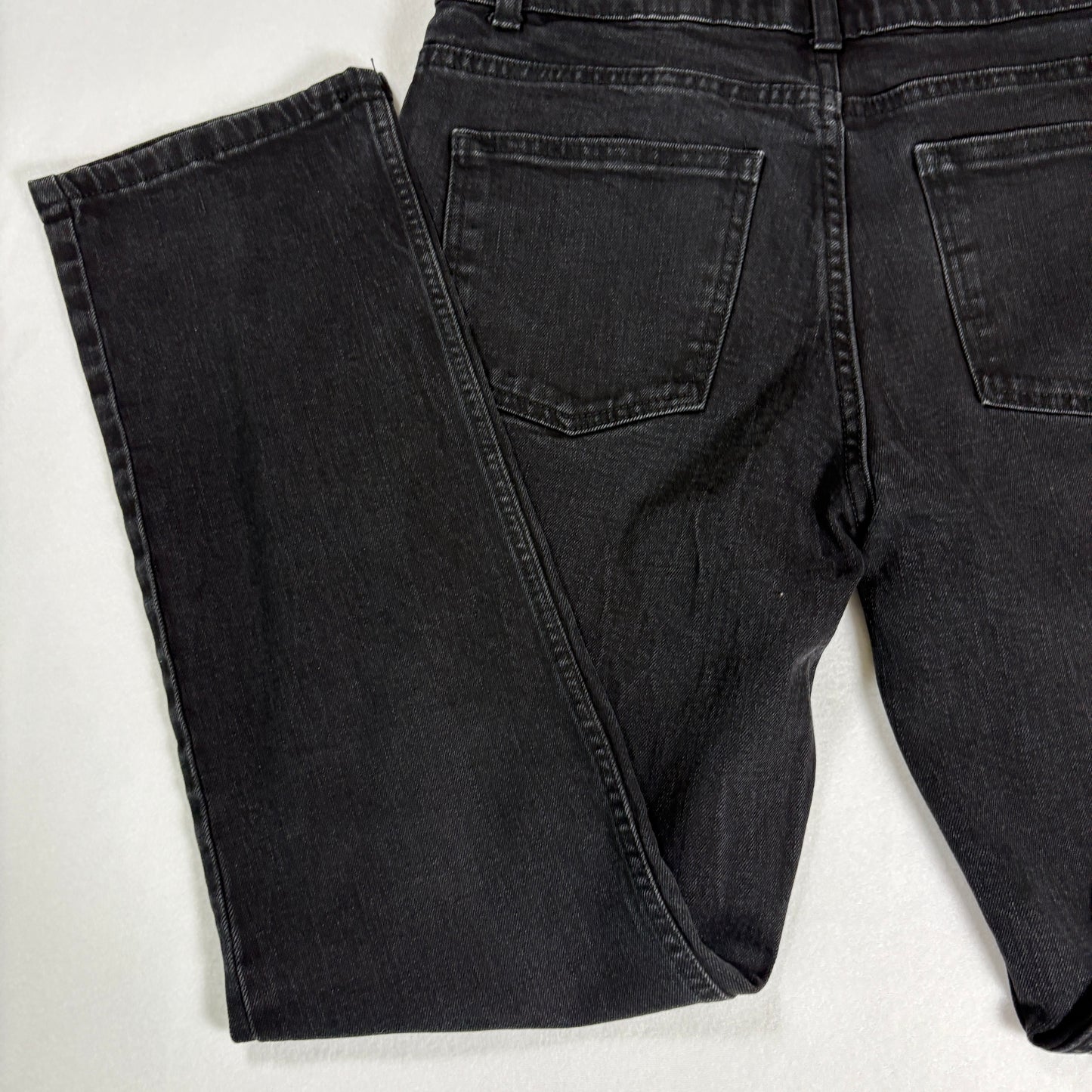 Wonder Nation Jeans Boys 16 Black Bootcut Straight Stretch Youth Denim Pants
