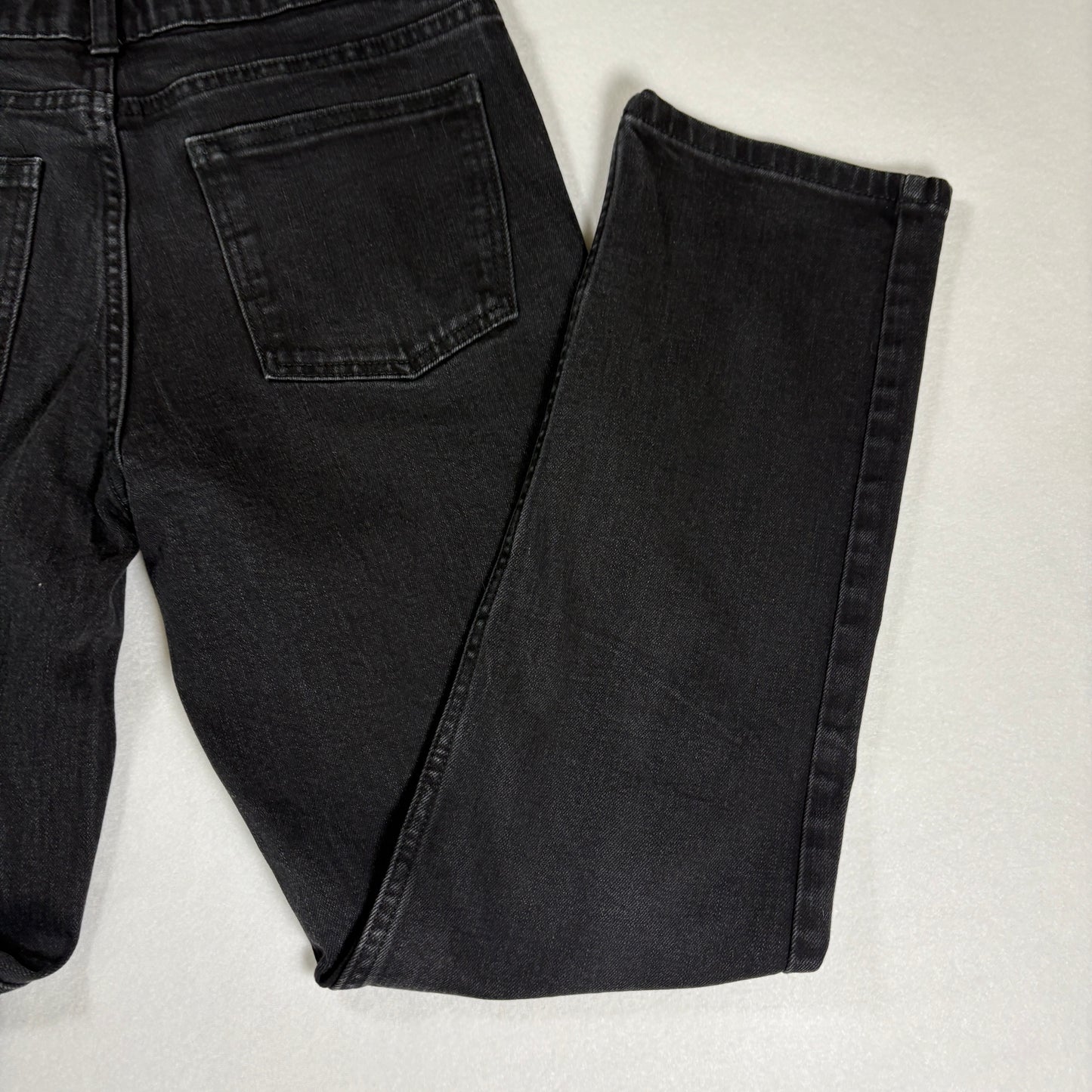 Wonder Nation Jeans Boys 16 Black Bootcut Straight Stretch Youth Denim Pants