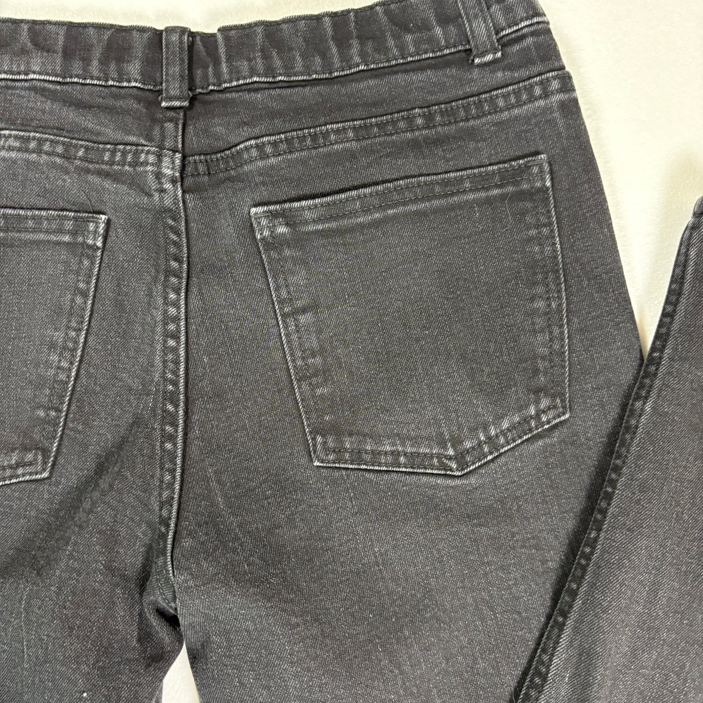 Wonder Nation Jeans Boys 16 Black Bootcut Straight Stretch Youth Denim Pants