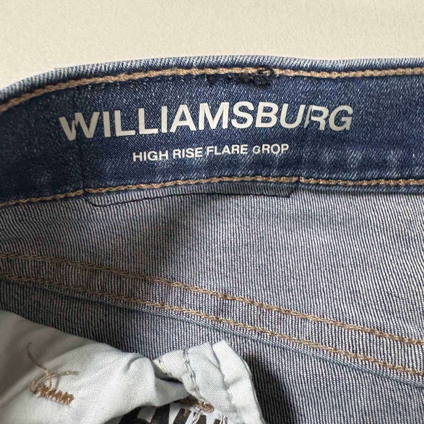 DKNY Jeans Women’s 12/31 Williamsburg High Rise Flare Blue Denim Pants