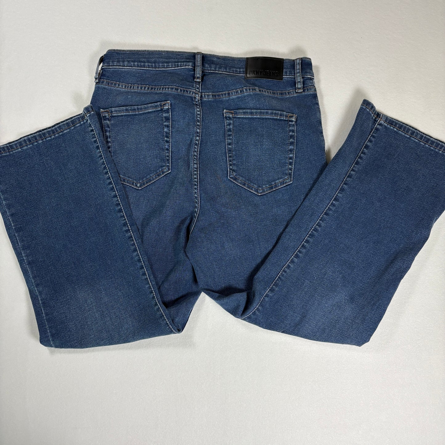 DKNY Jeans Women’s 12/31 Williamsburg High Rise Flare Blue Denim Pants