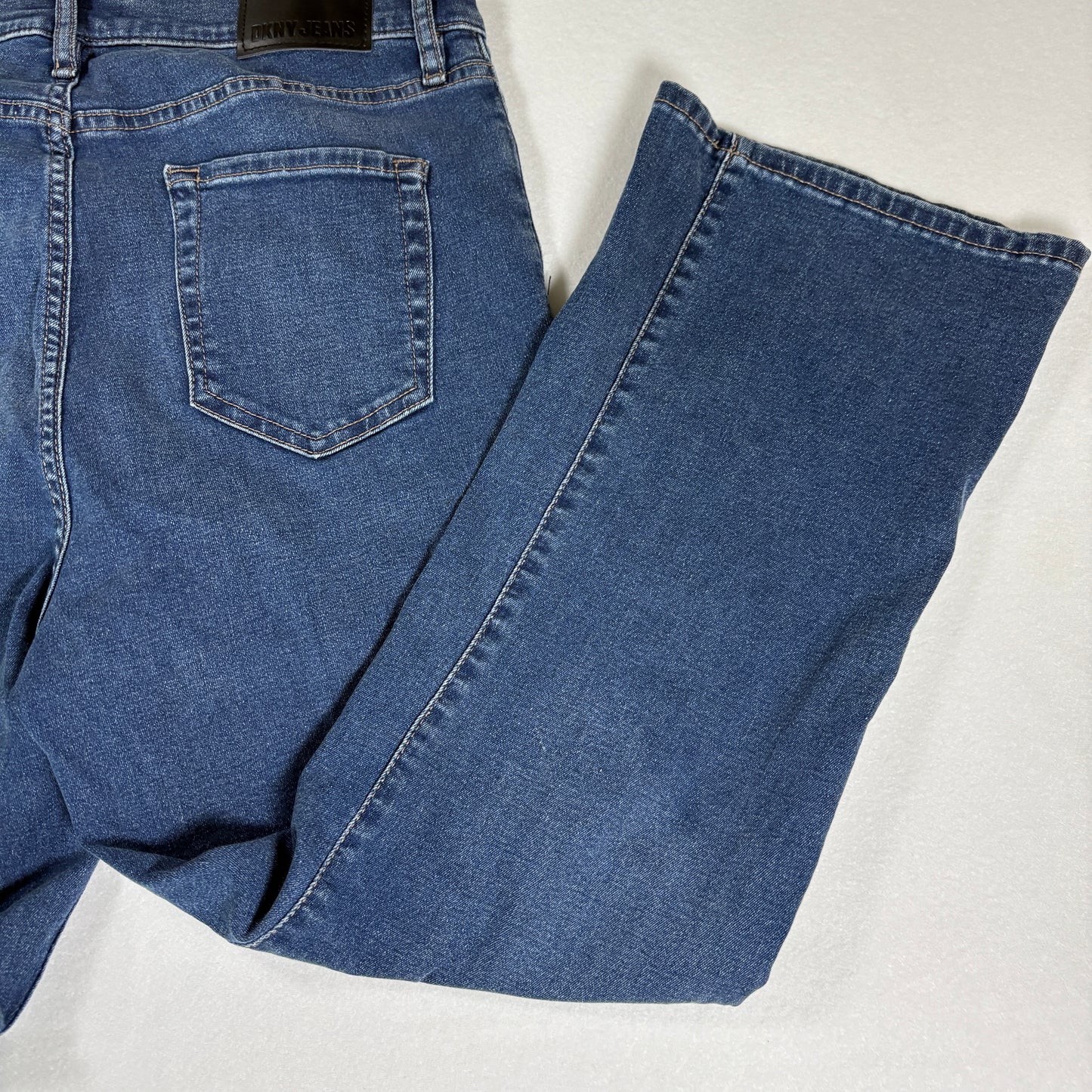 DKNY Jeans Women’s 12/31 Williamsburg High Rise Flare Blue Denim Pants