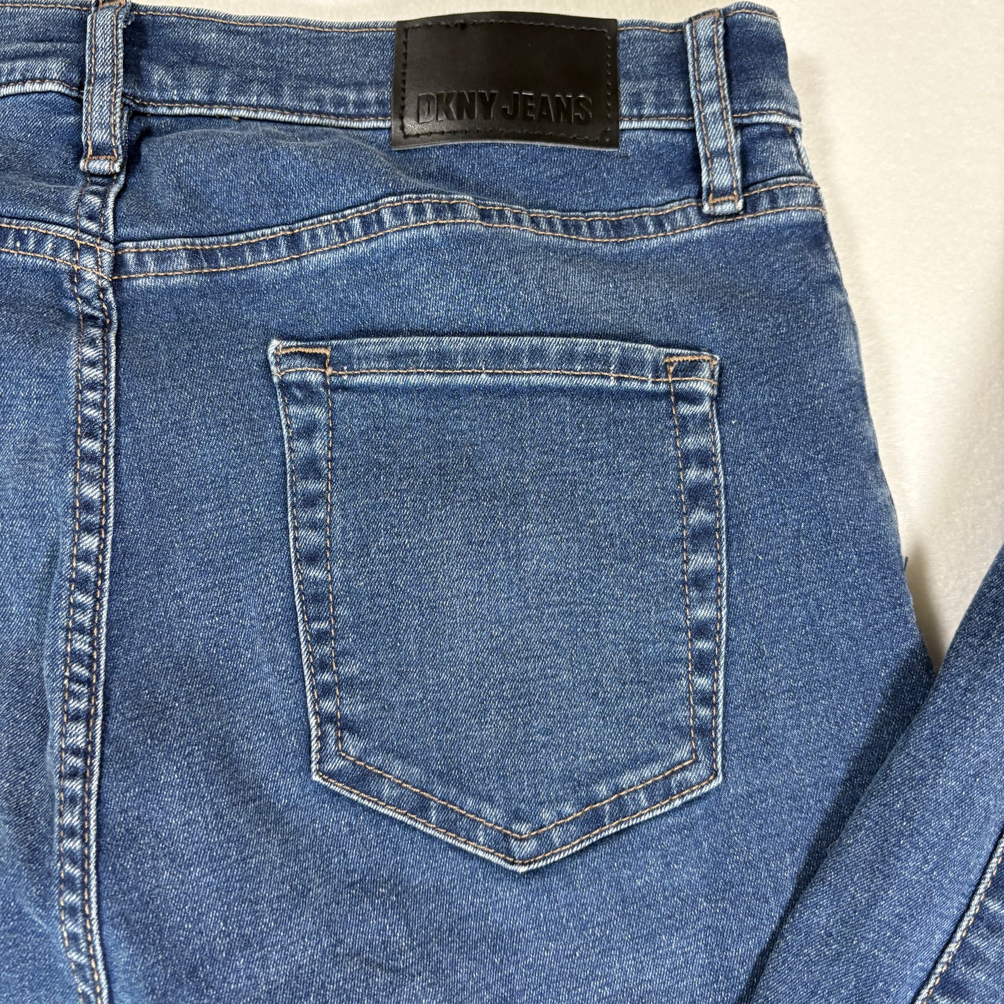 DKNY Jeans Women’s 12/31 Williamsburg High Rise Flare Blue Denim Pants